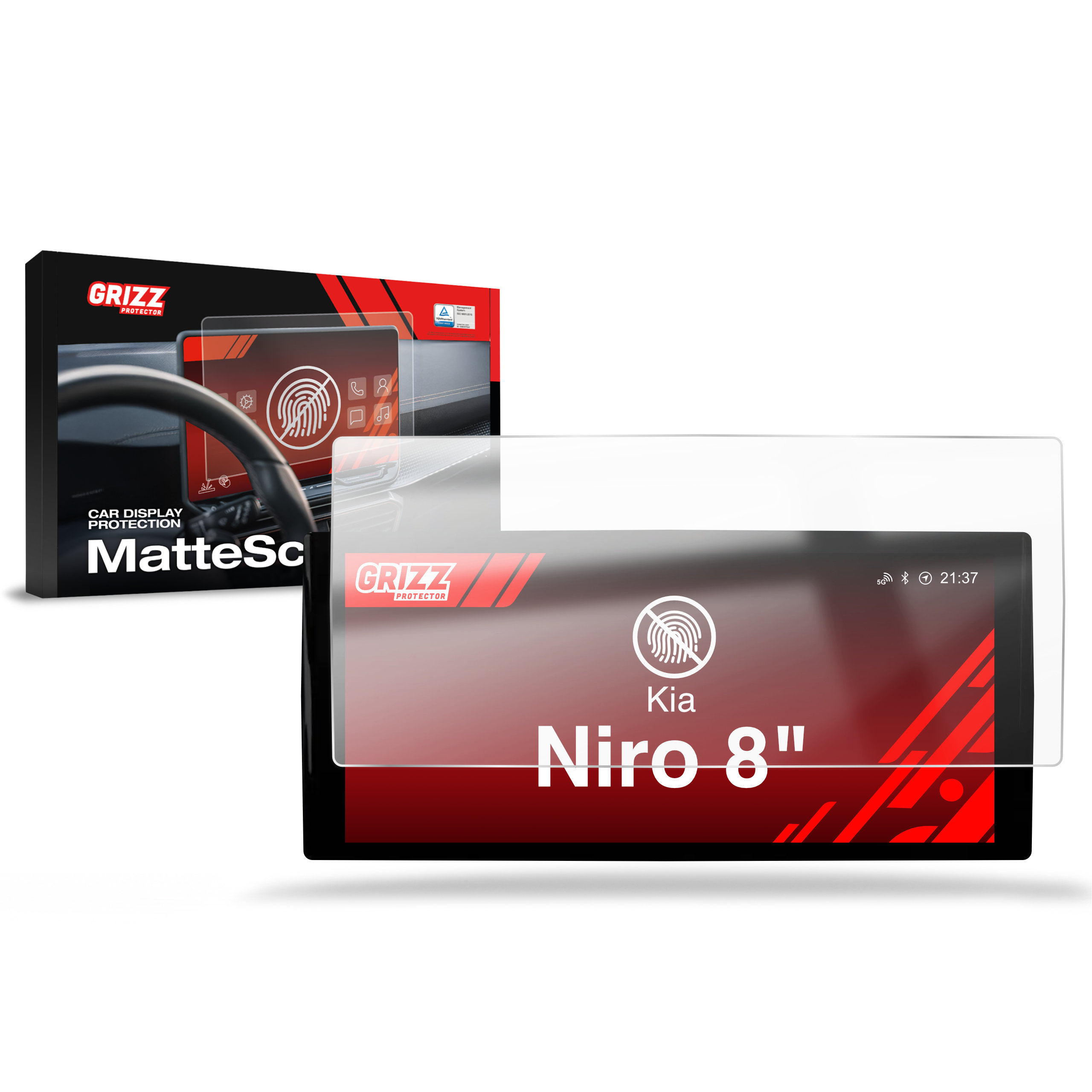 CarDisplay Protection Grizz Mattfolie für Kia Niro (2020-2024)