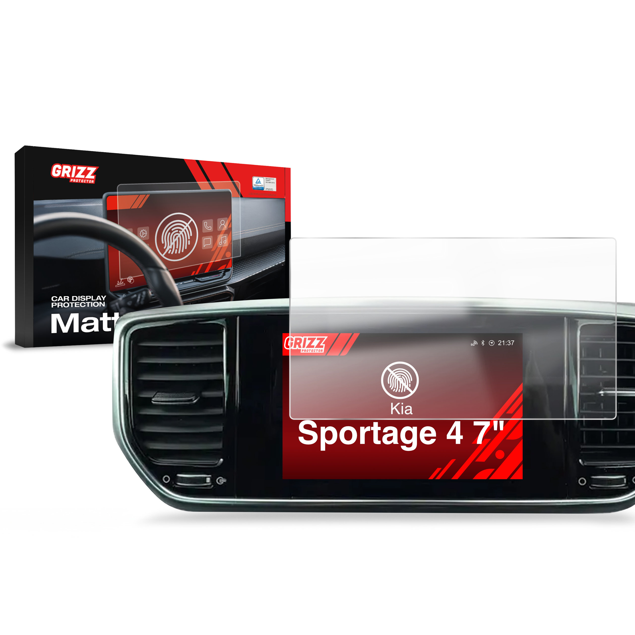 CarDisplay Protection Grizz Mattfolie für Kia Sportage 4 7