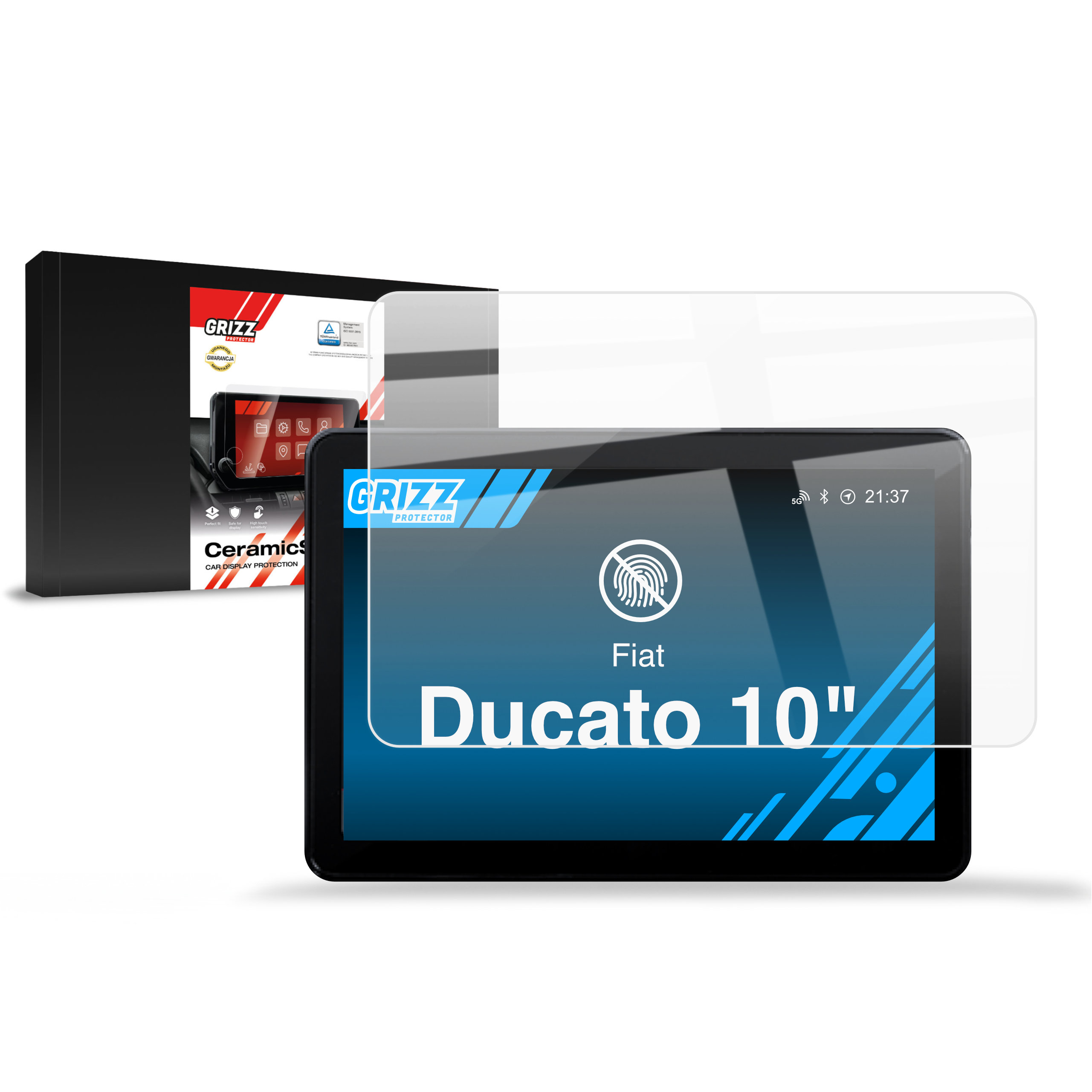 CarDisplay Protection Grizz Keramikfolie für Fiat Ducato 10