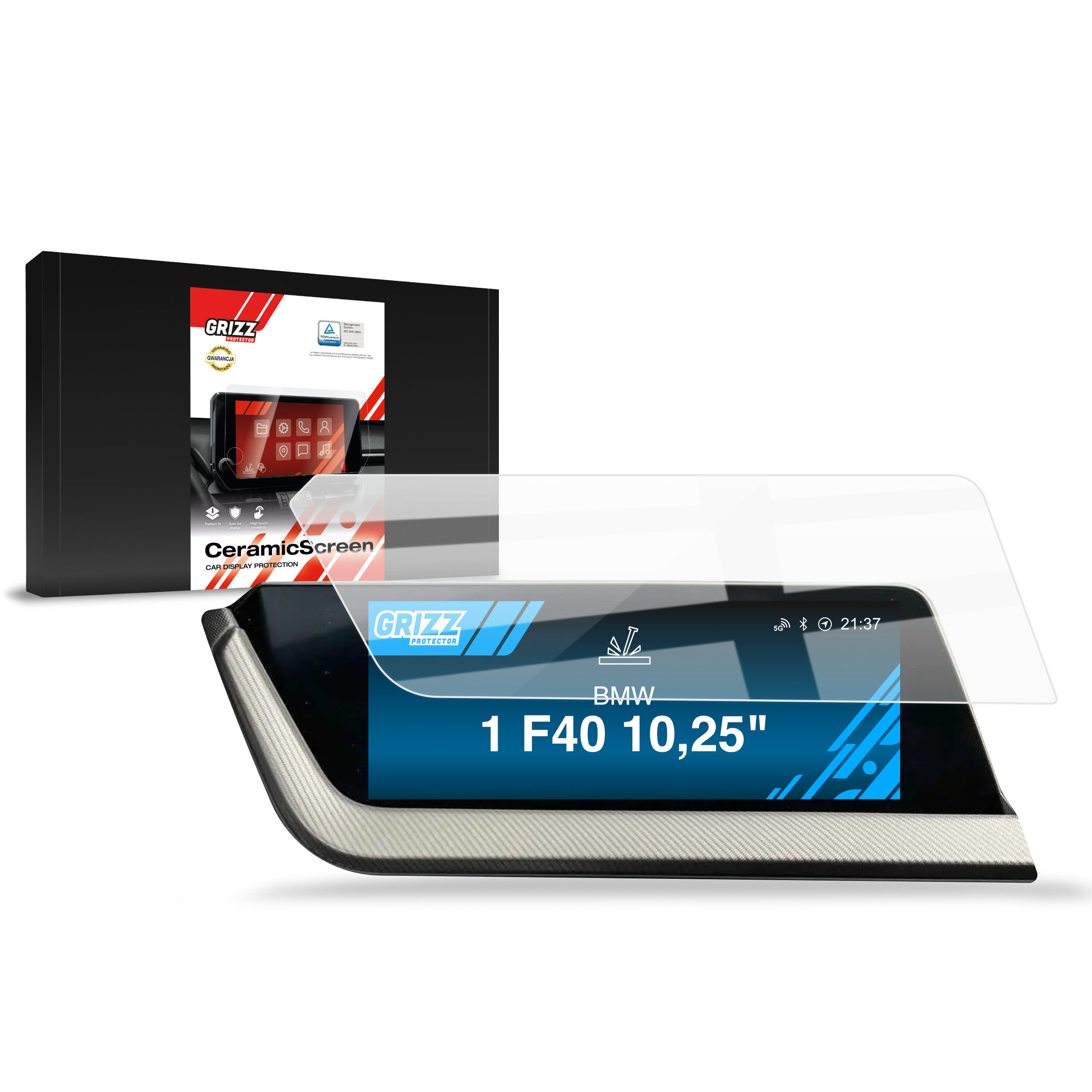 CarDisplay Protection Grizz Keramikfolie für BMW 1 F40 10,25