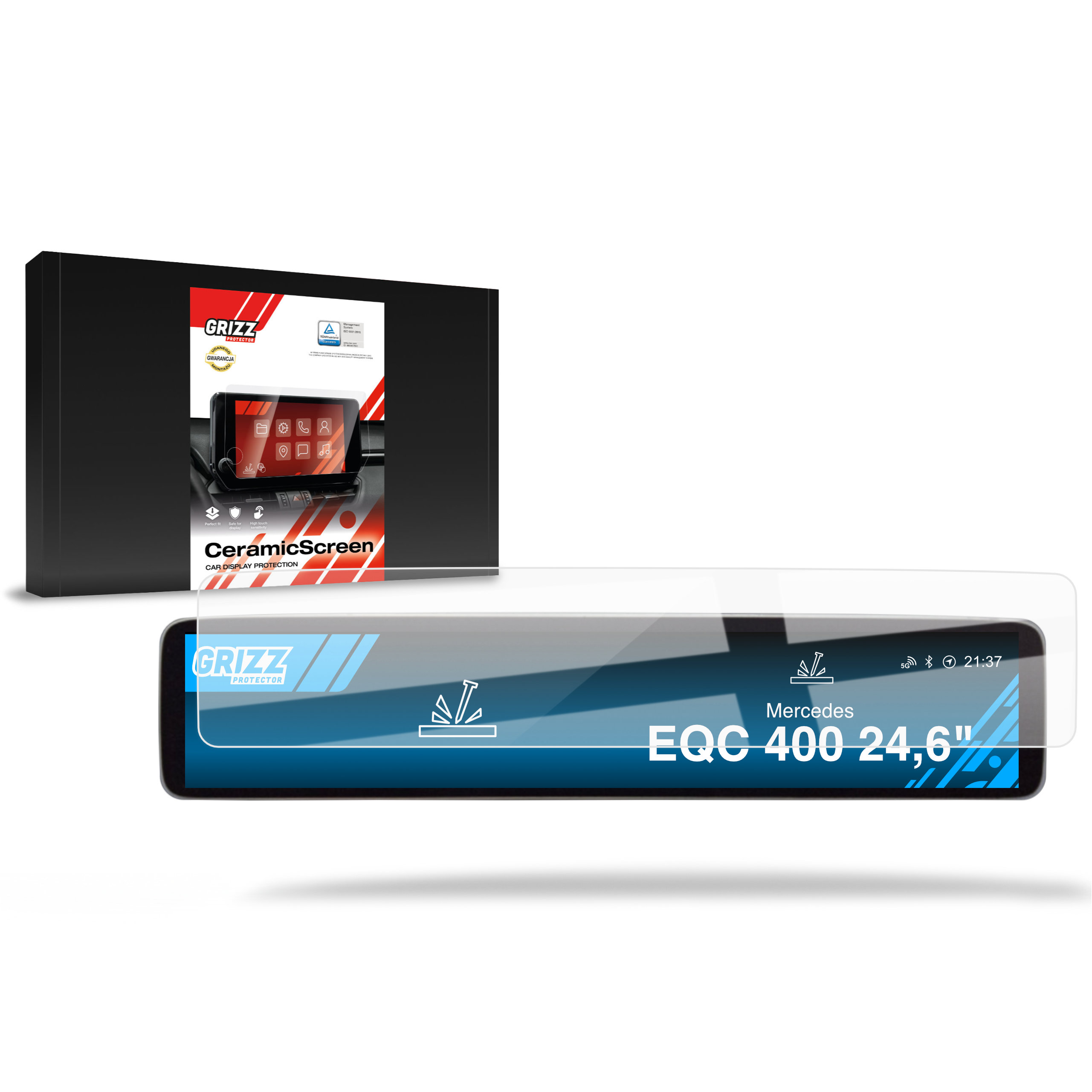 CarDisplay Protection Grizz Keramikfolie für Mercedes EQC 400 (2019-2023)
