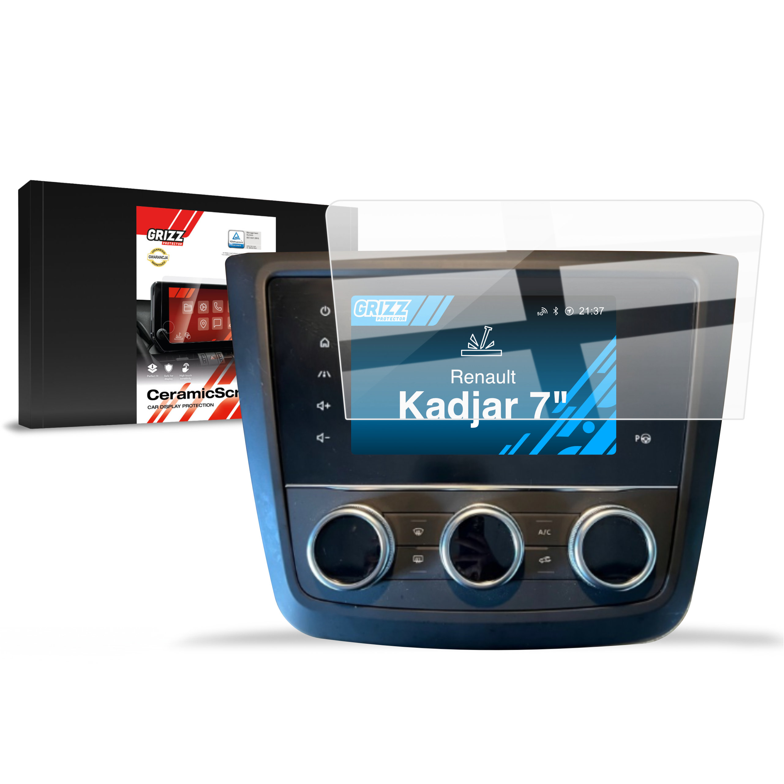 CarDisplay Protection Grizz Keramikfolie für Renault Kadjar 7