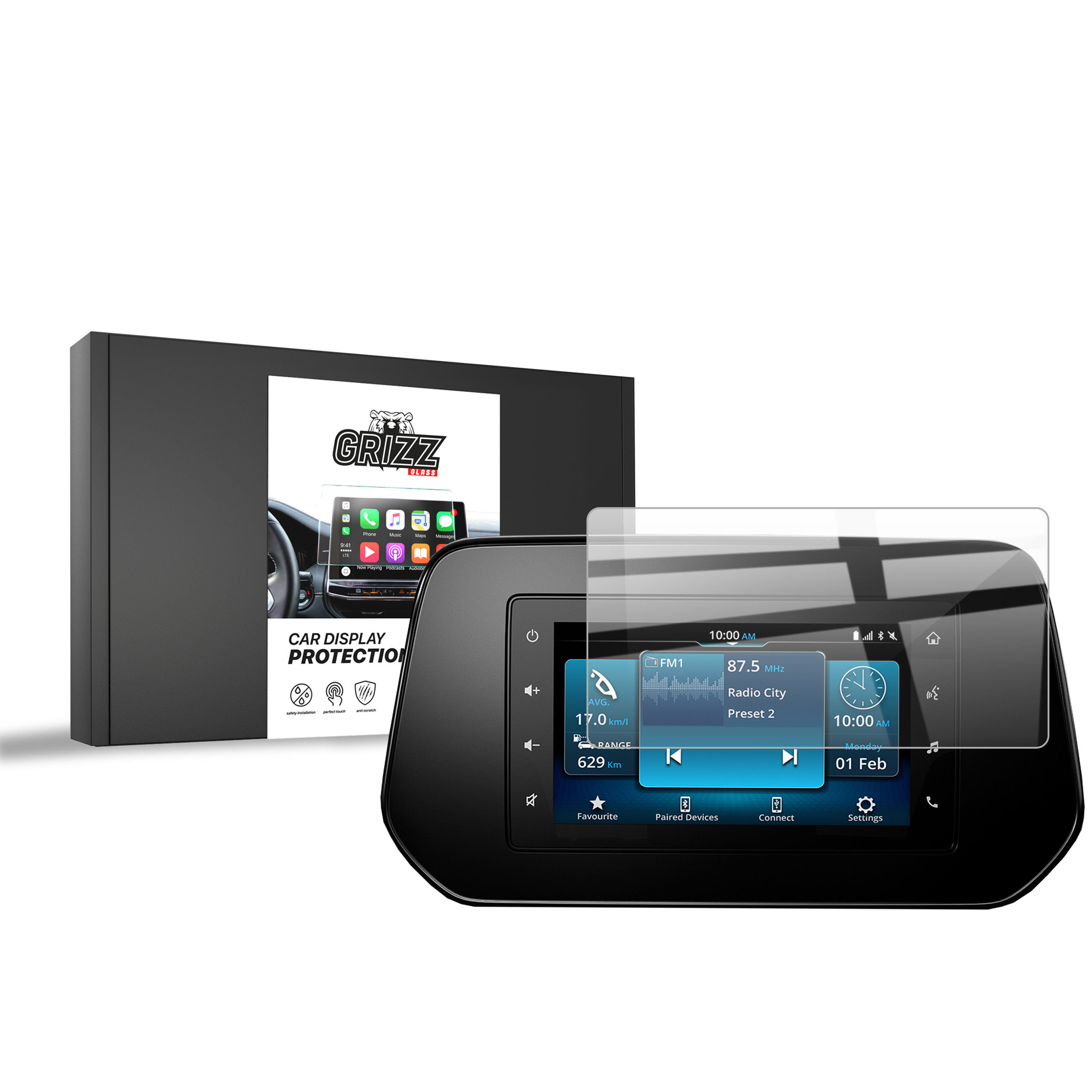 CarDisplay Protection Grizz Keramikfolie für Suzuki S-Cross 7