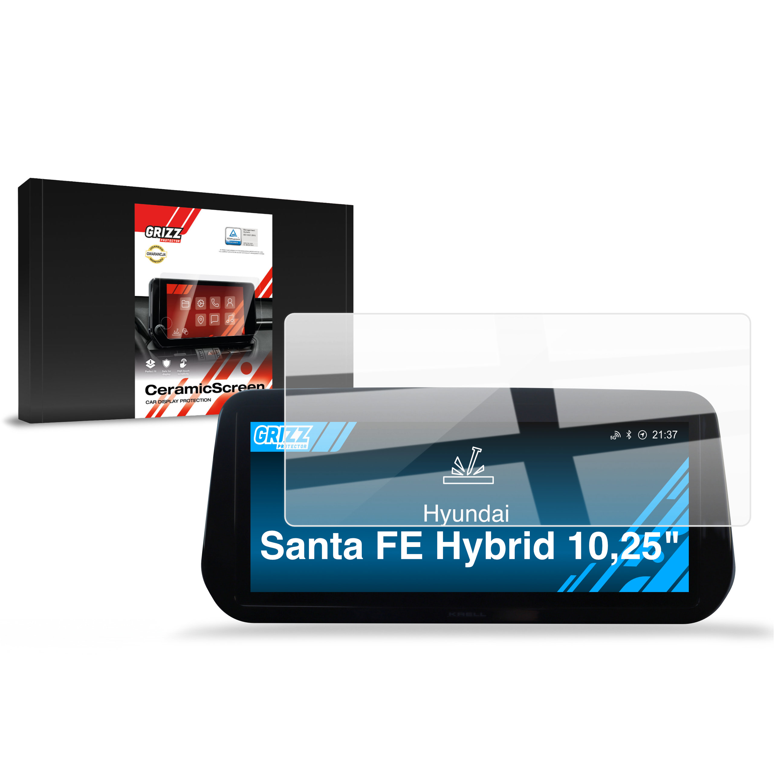 CarDisplay Protection Grizz Keramikfolie für Hyundai Santa FE Hybrid (2021-2024)