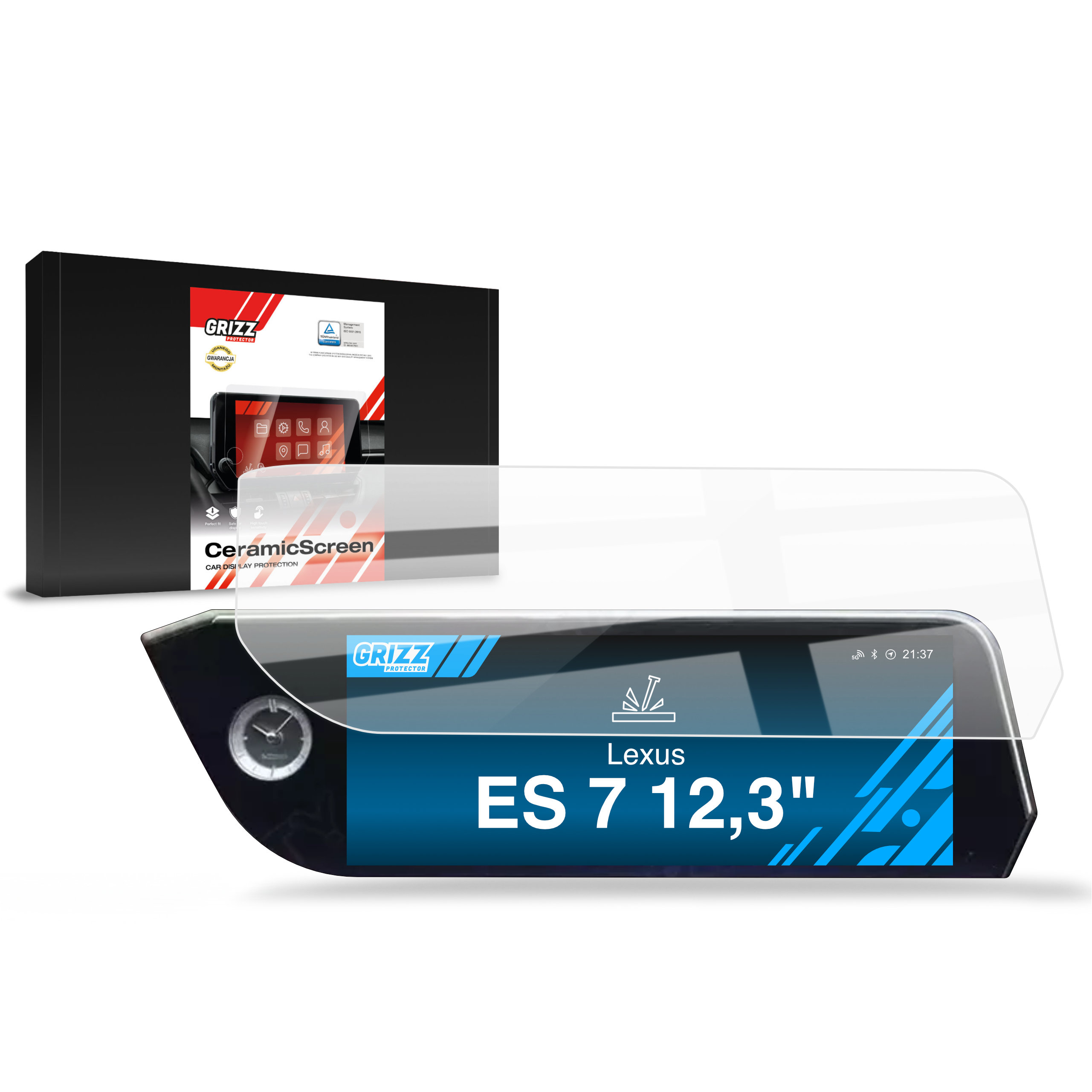 CarDisplay Protection Grizz Keramikfolie für Lexus ES 7 (2020-2023)