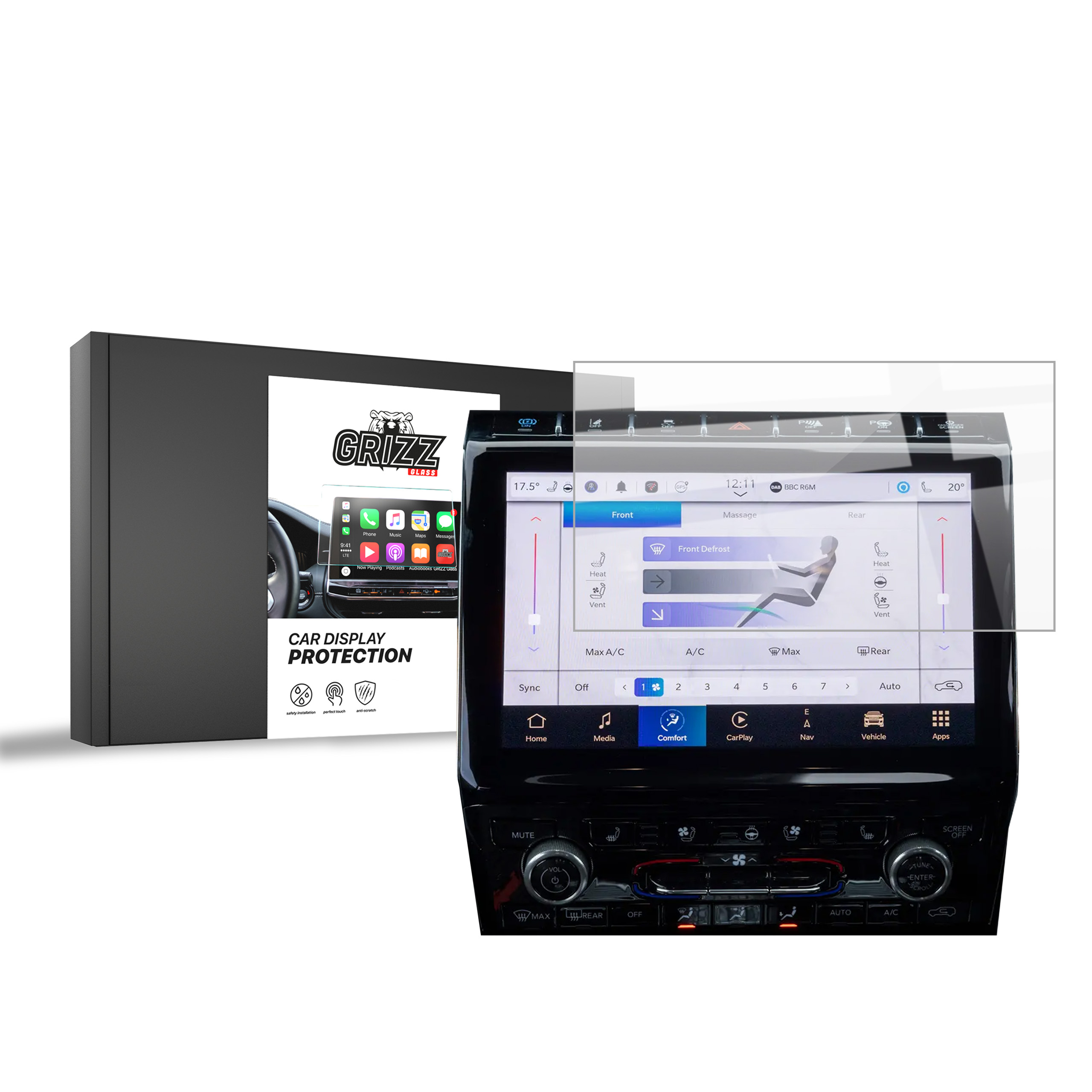 CarDisplay Protection Grizz Keramikfolie für Jeep Grand Cherokee (2020-2025)