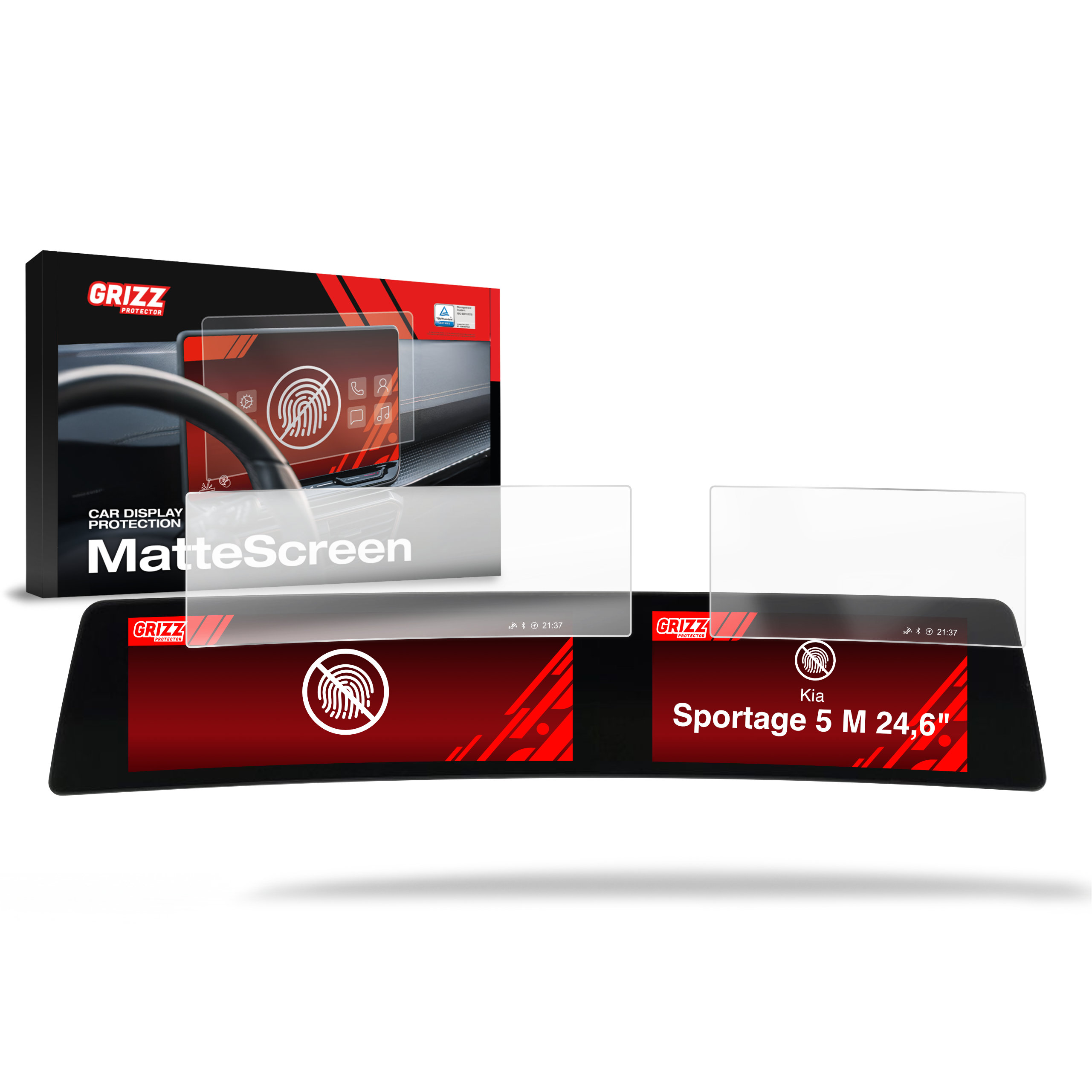 CarDisplay Protection Grizz Mattfolie für Kia Sportage 5 M (2021-2024)