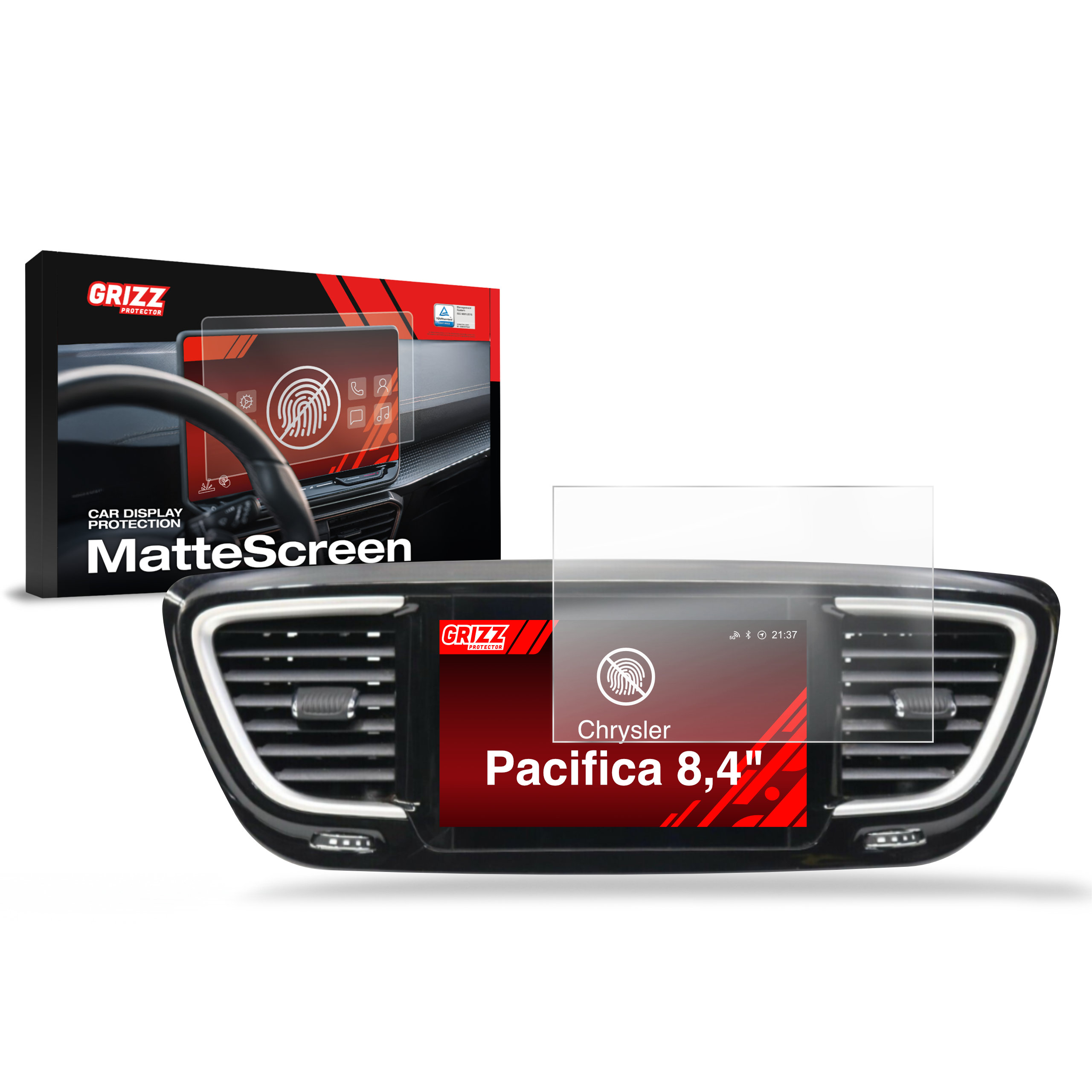 Folia matowa Grizz Protector do Chrysler Pacifica Uconnect 8,4 (2016-2020)