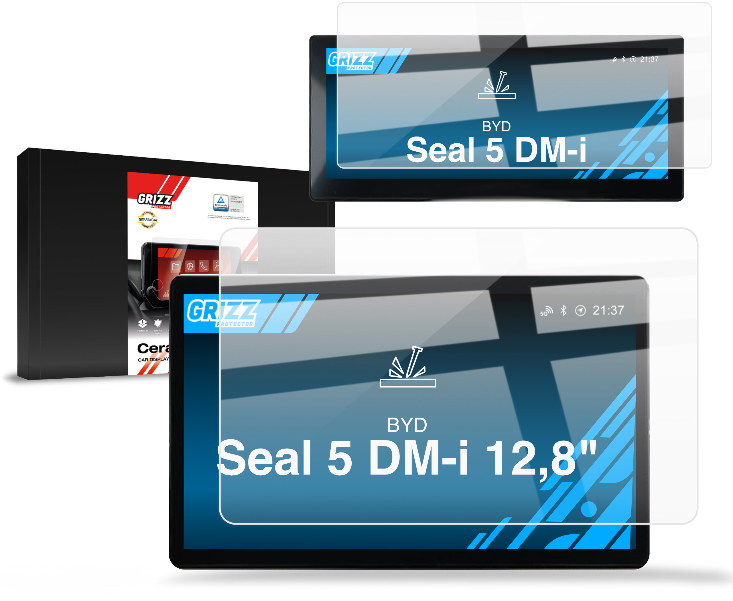 CarDisplay Protection Grizz Keramikfolie für BYD Seal 5 DM-i 12,8