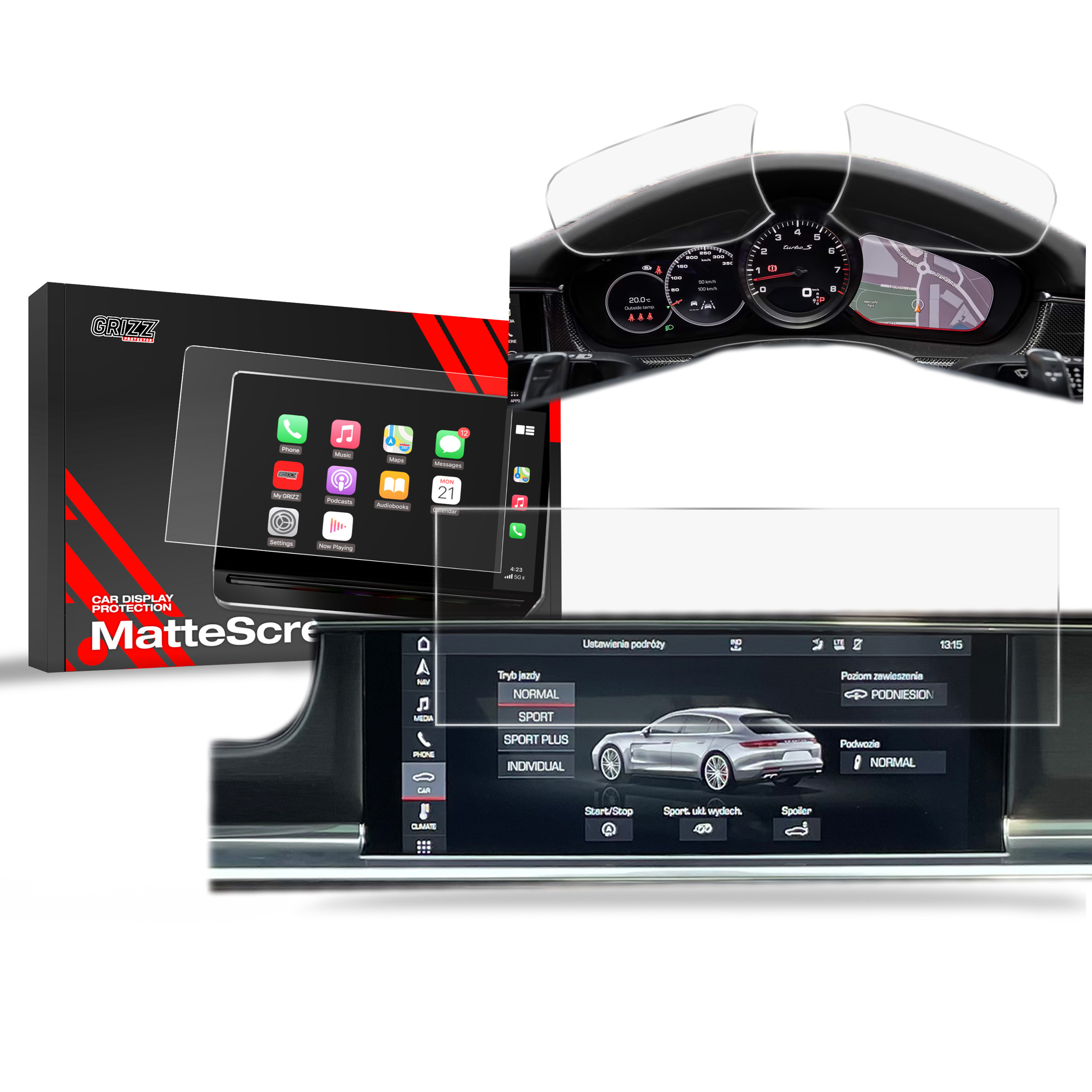 CarDisplay Protection Grizz Mattfolie für Porsche Panamera 2 (2016-2023)