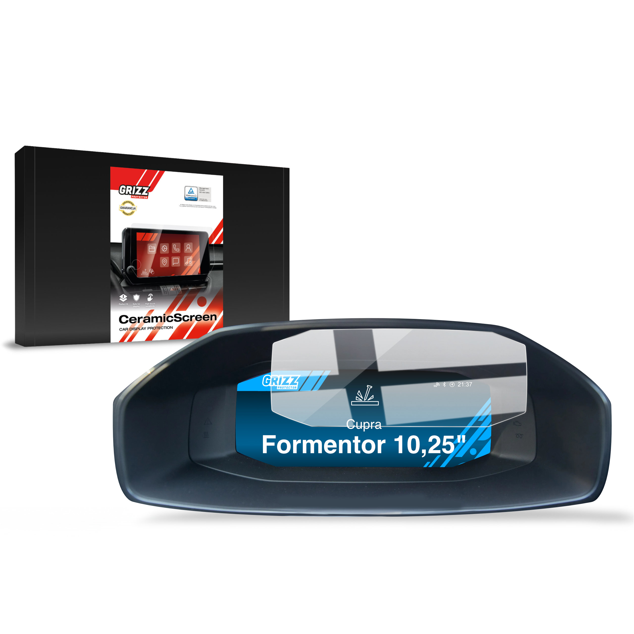 CarDisplay Protection Grizz Keramikfolie für Cupra Formentor Virtual Cockpit 10,25