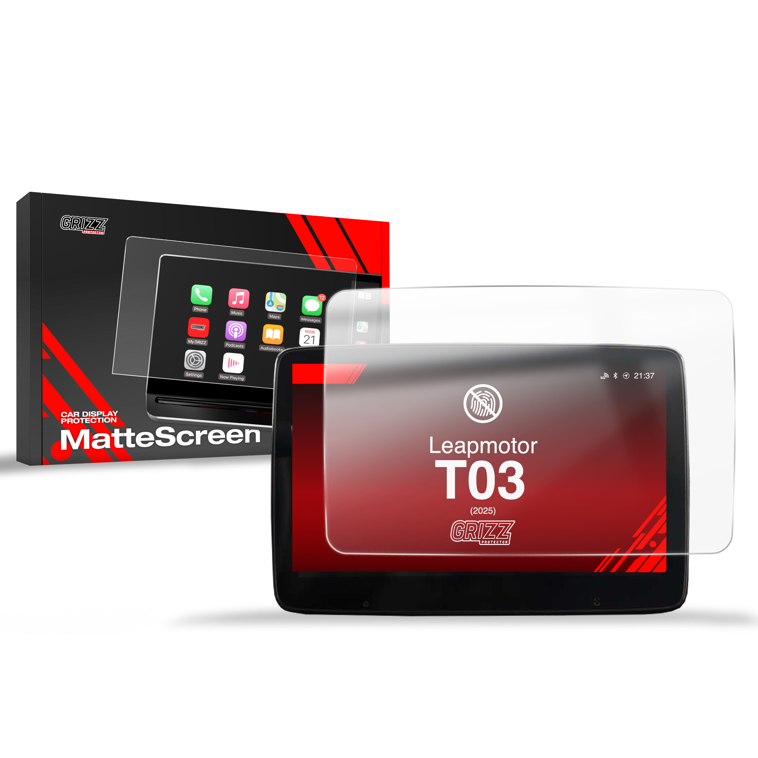 Folia de protecție GrizzProtector pentru Leapmotor T03 10,1" (2025), mată, protejează împotriva amprentelor și zgârieturilor.