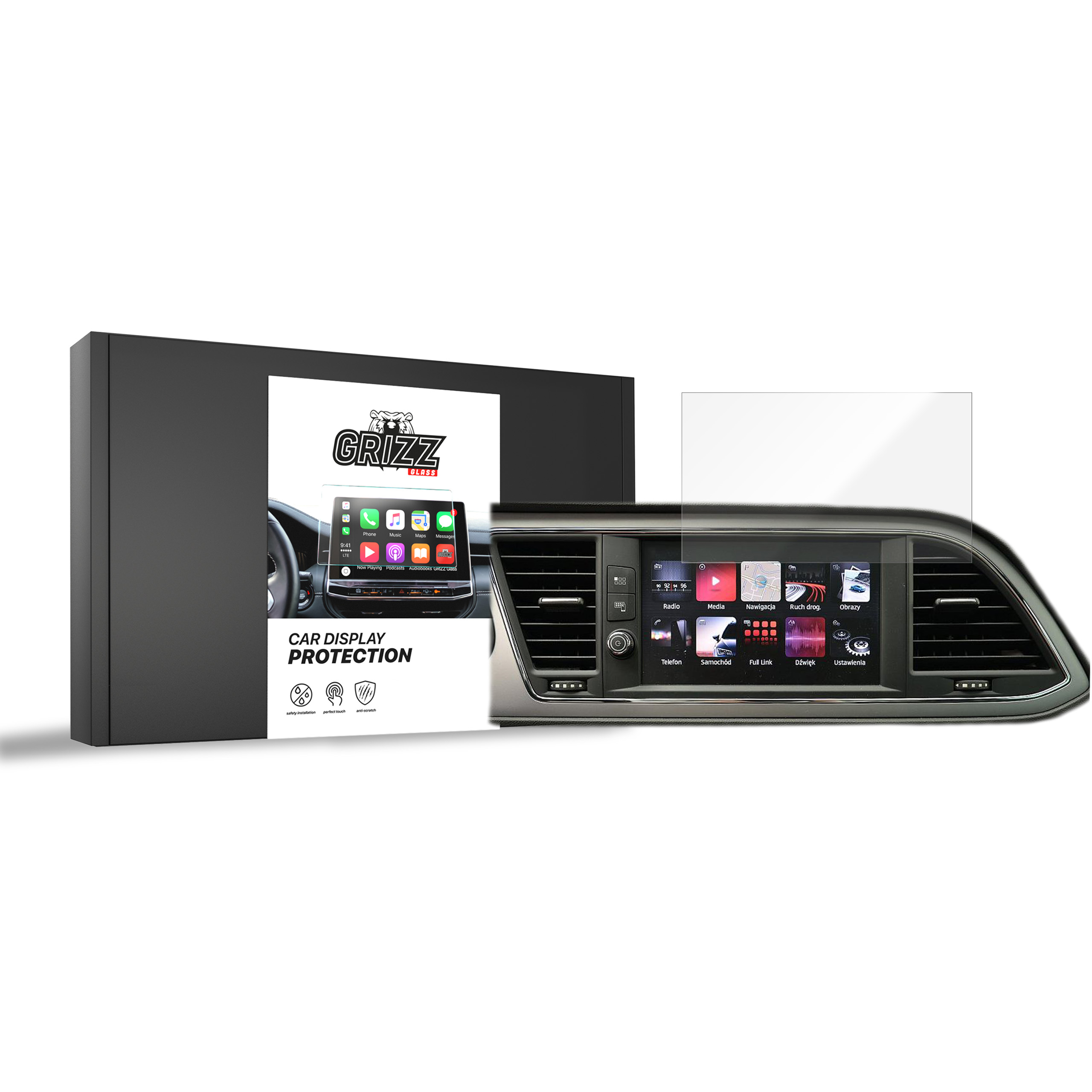 CarDisplay Protection Grizz Keramikfolie für Seat Leon 3 8