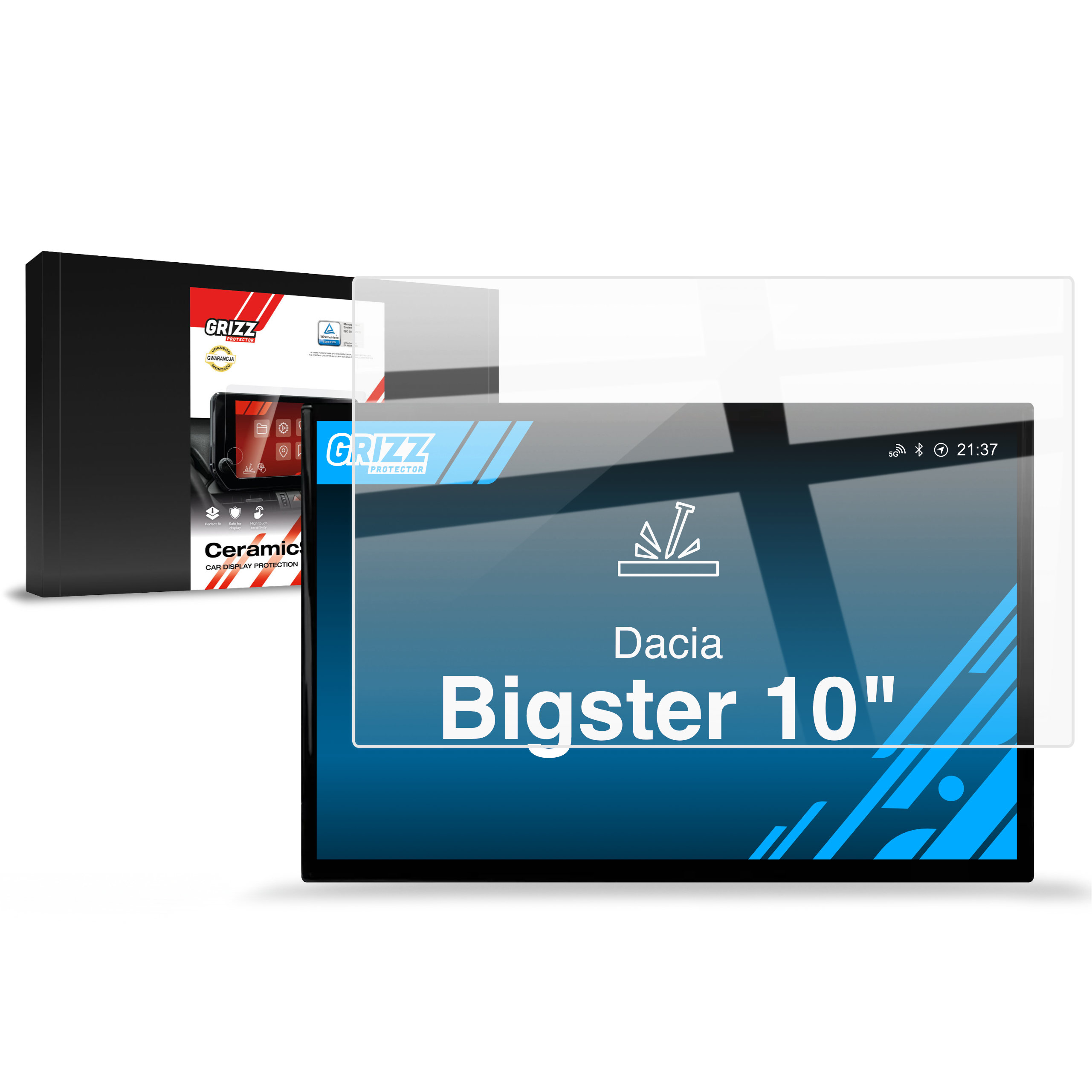 CarDisplay Protection Grizz Keramikfolie für Dacia Bigster 10