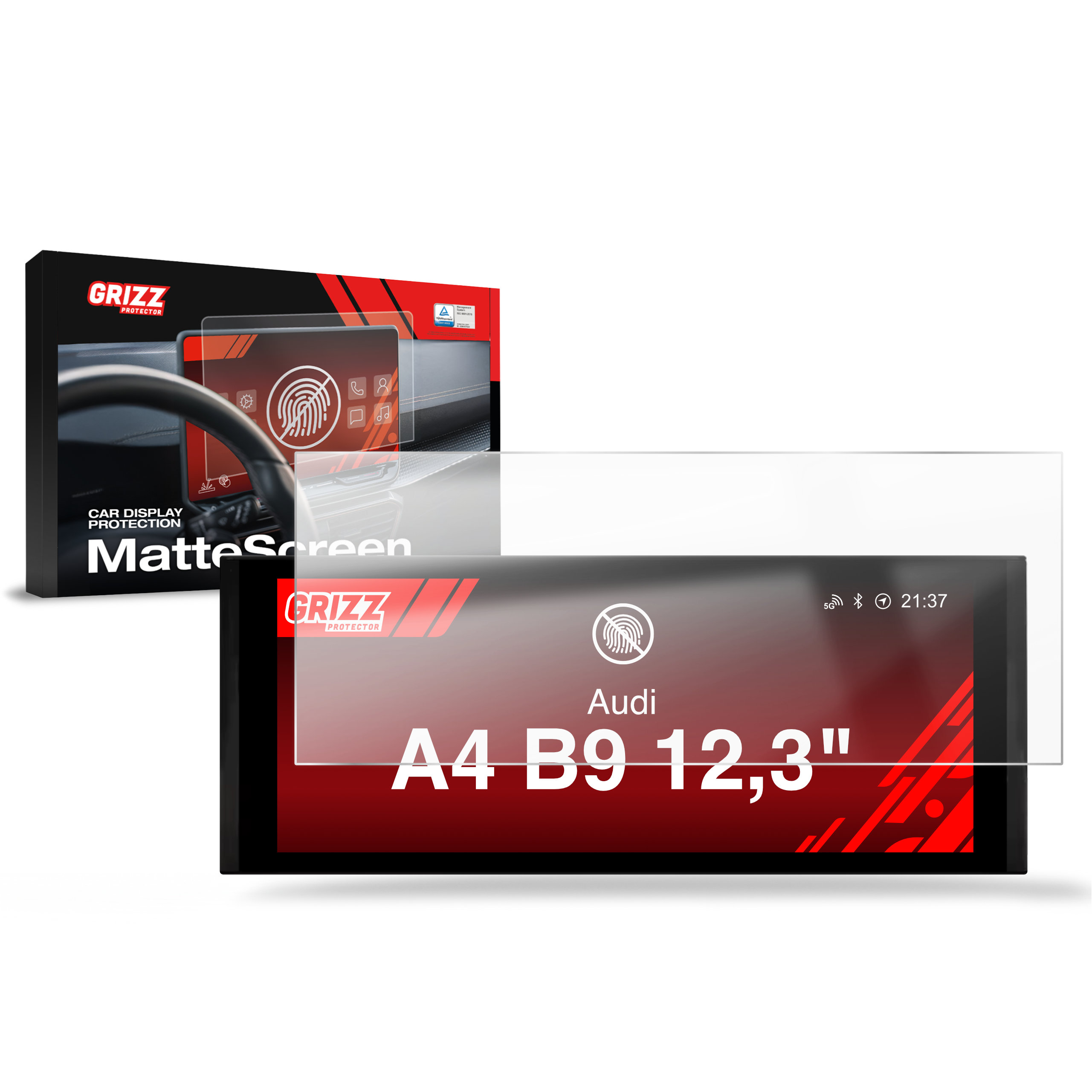 Folia matowa Grizz Protector do Audi A4 B9 Android Radio 12,3