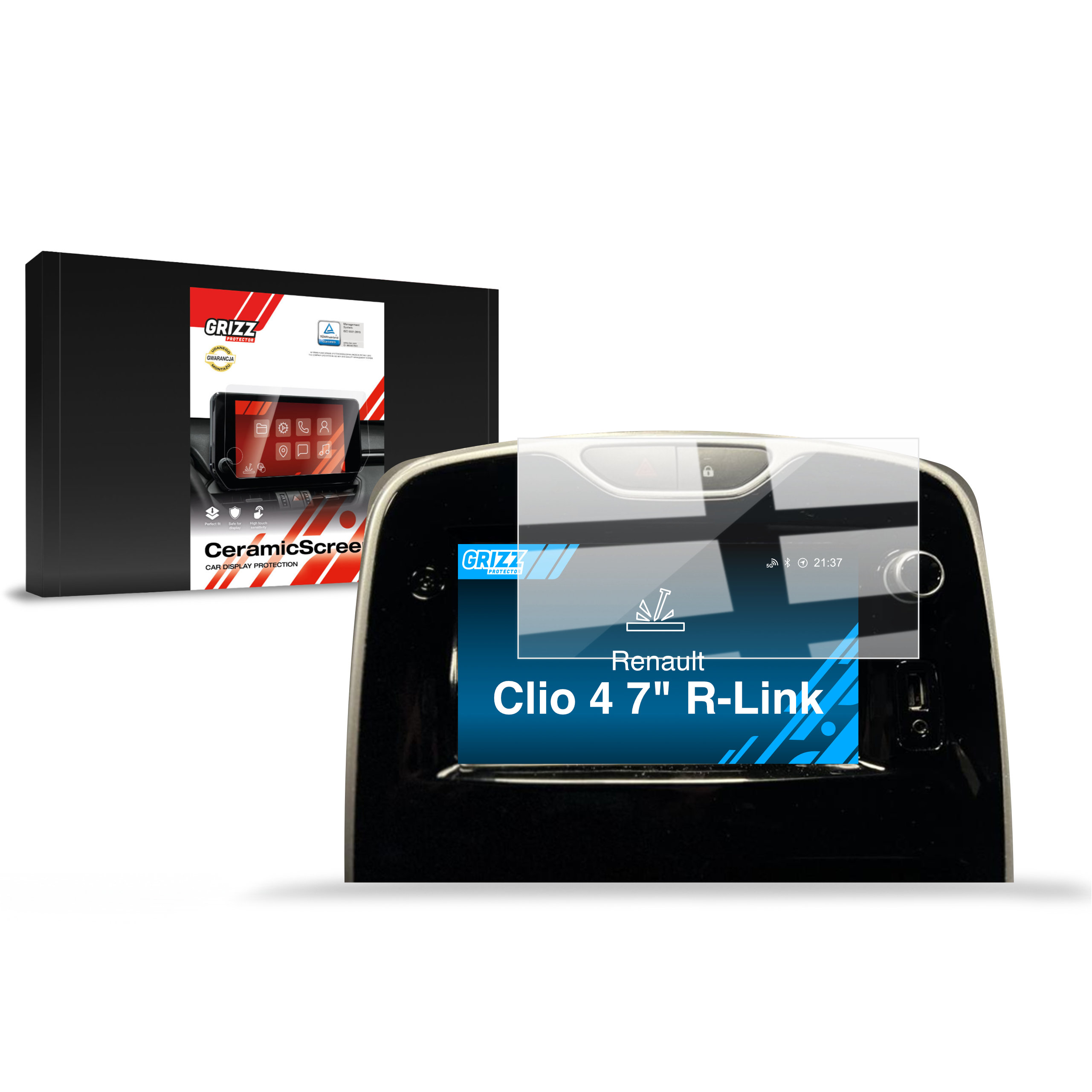 Folia ceramiczna Grizz Protector do Renault Clio 4 7 R-link (2012-2018)