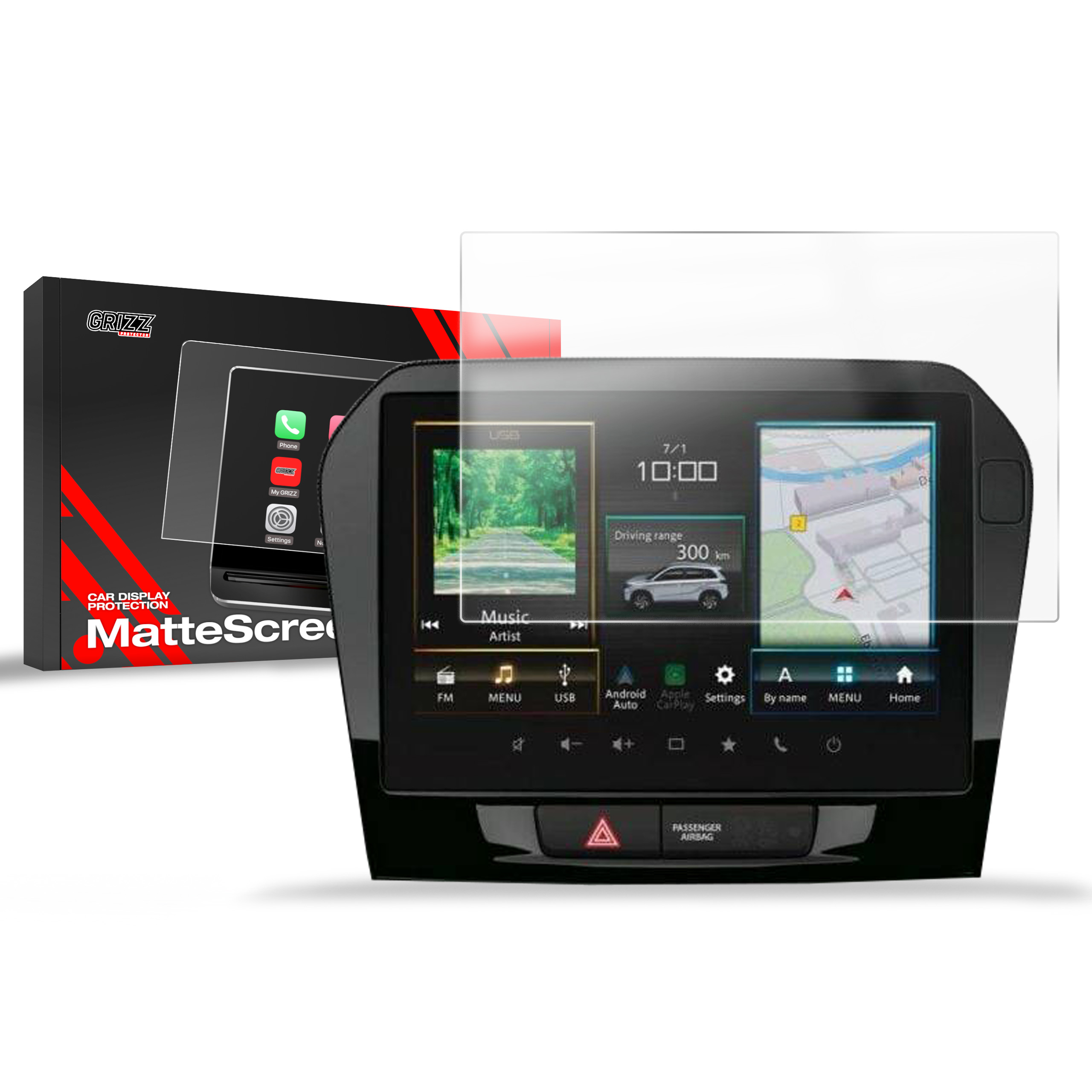 CarDisplay Protection Grizz Mattfolie für Suzuki Vitara 3 9
