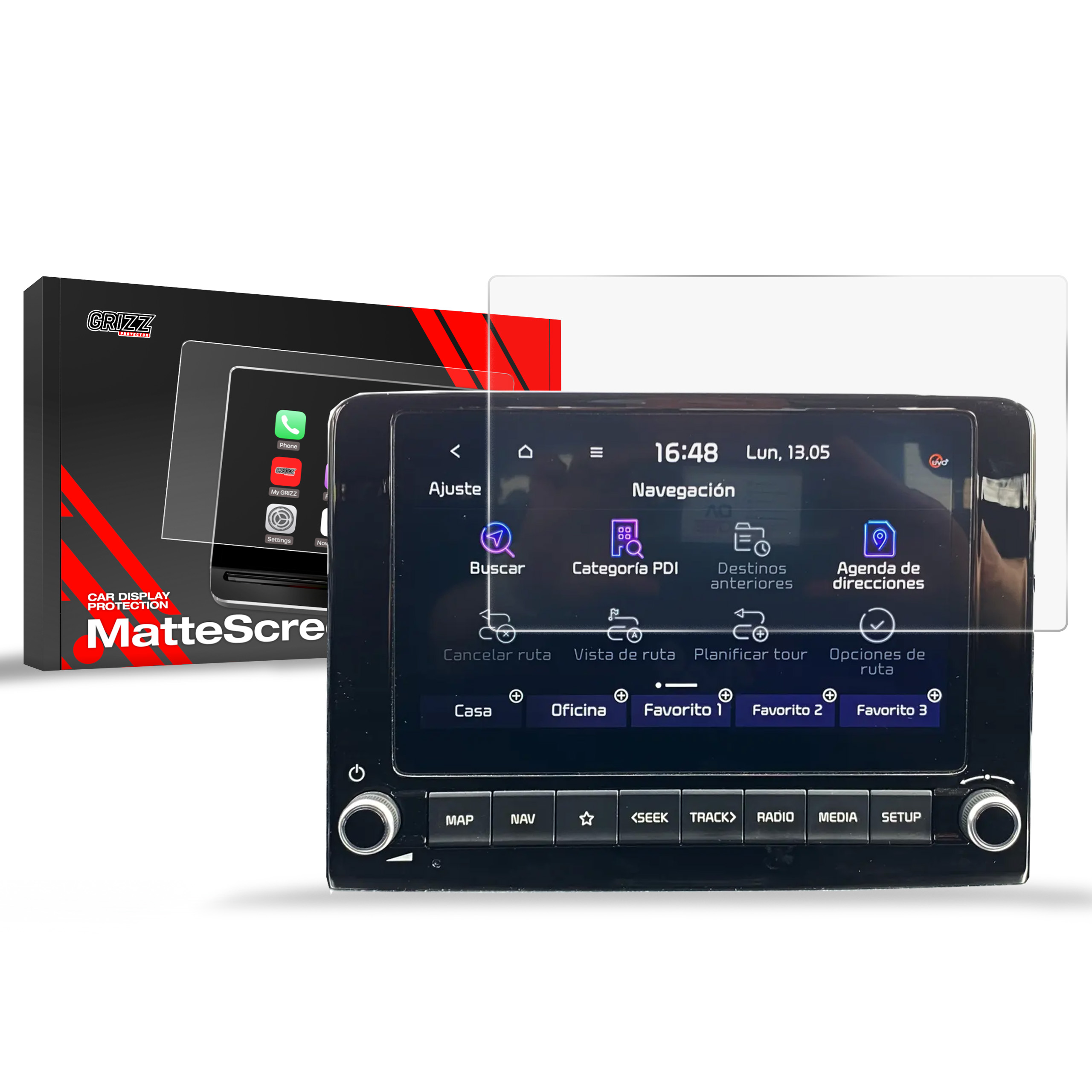 CarDisplay Protection Grizz Mattfolie für Kia Stonic 8