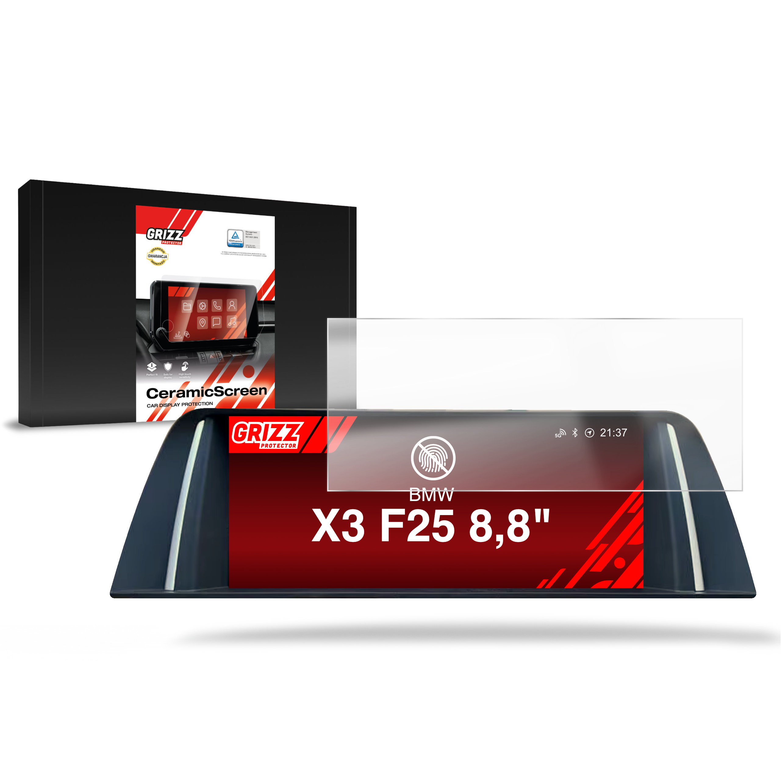 CarDisplay Protection Grizz Mattfolie für BMW X3 F25 8,8
