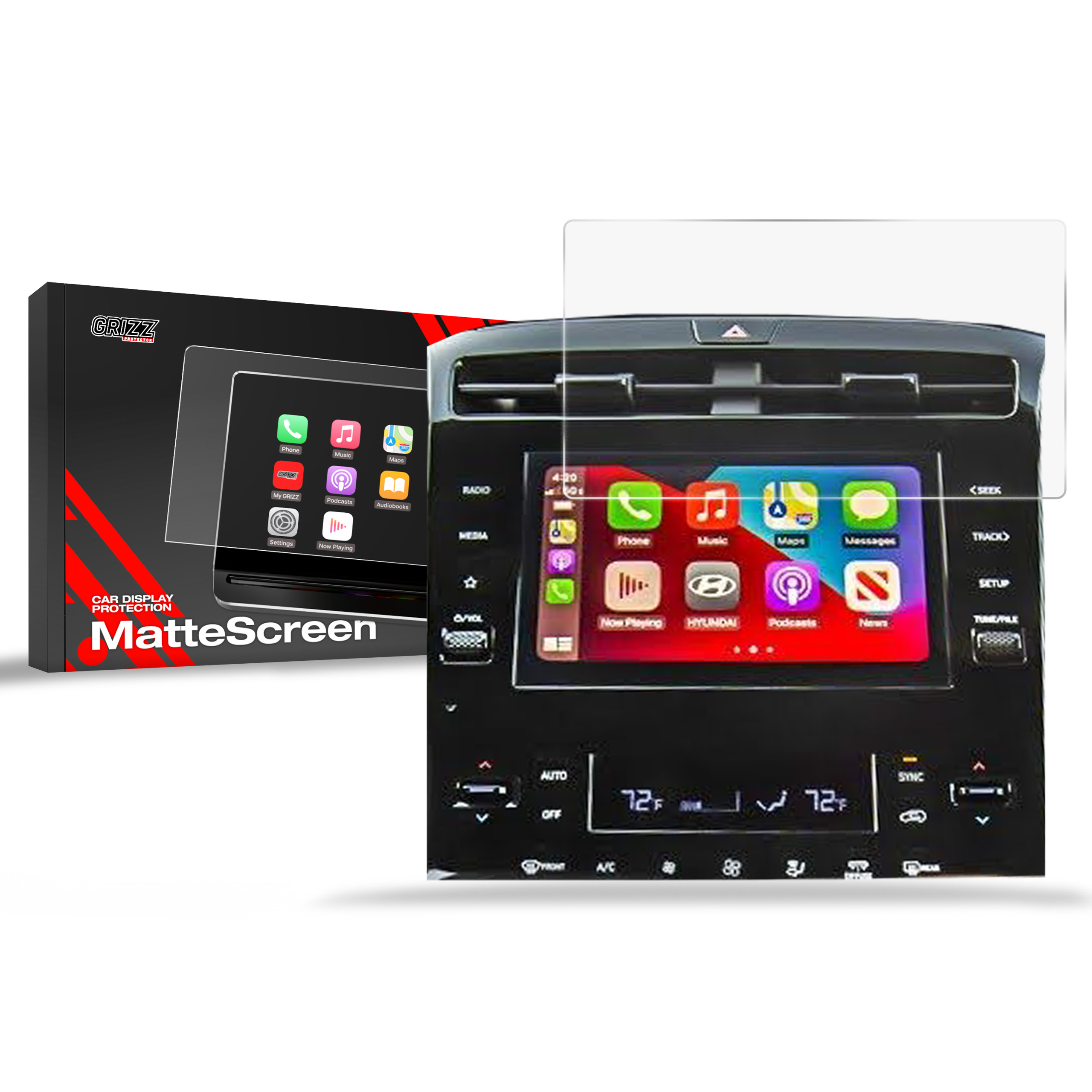 CarDisplay Protection Grizz Mattfolie für Hyundai Tucson 8