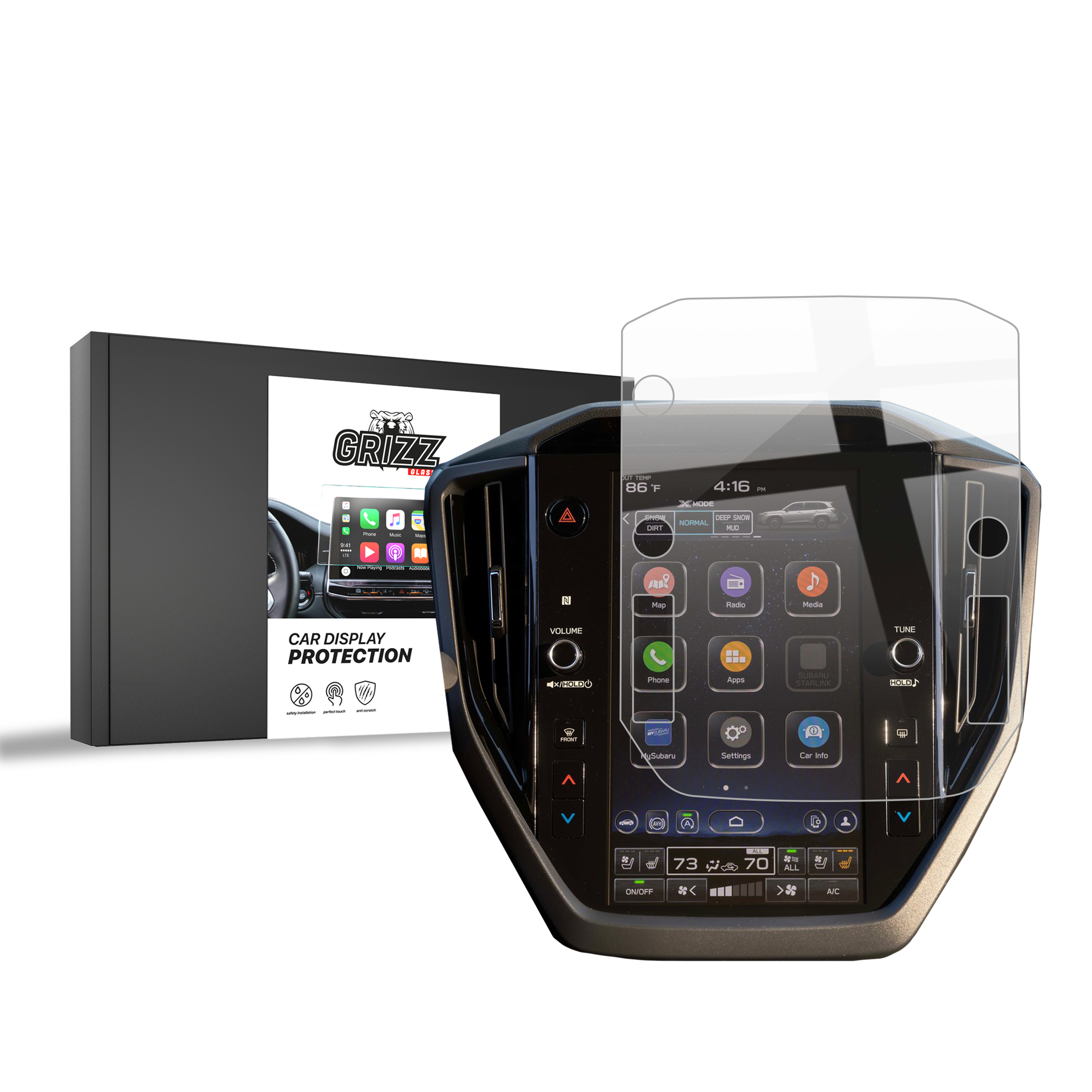 CarDisplay Protection Grizz Keramikfolie für Subaru Outback 4 11,6