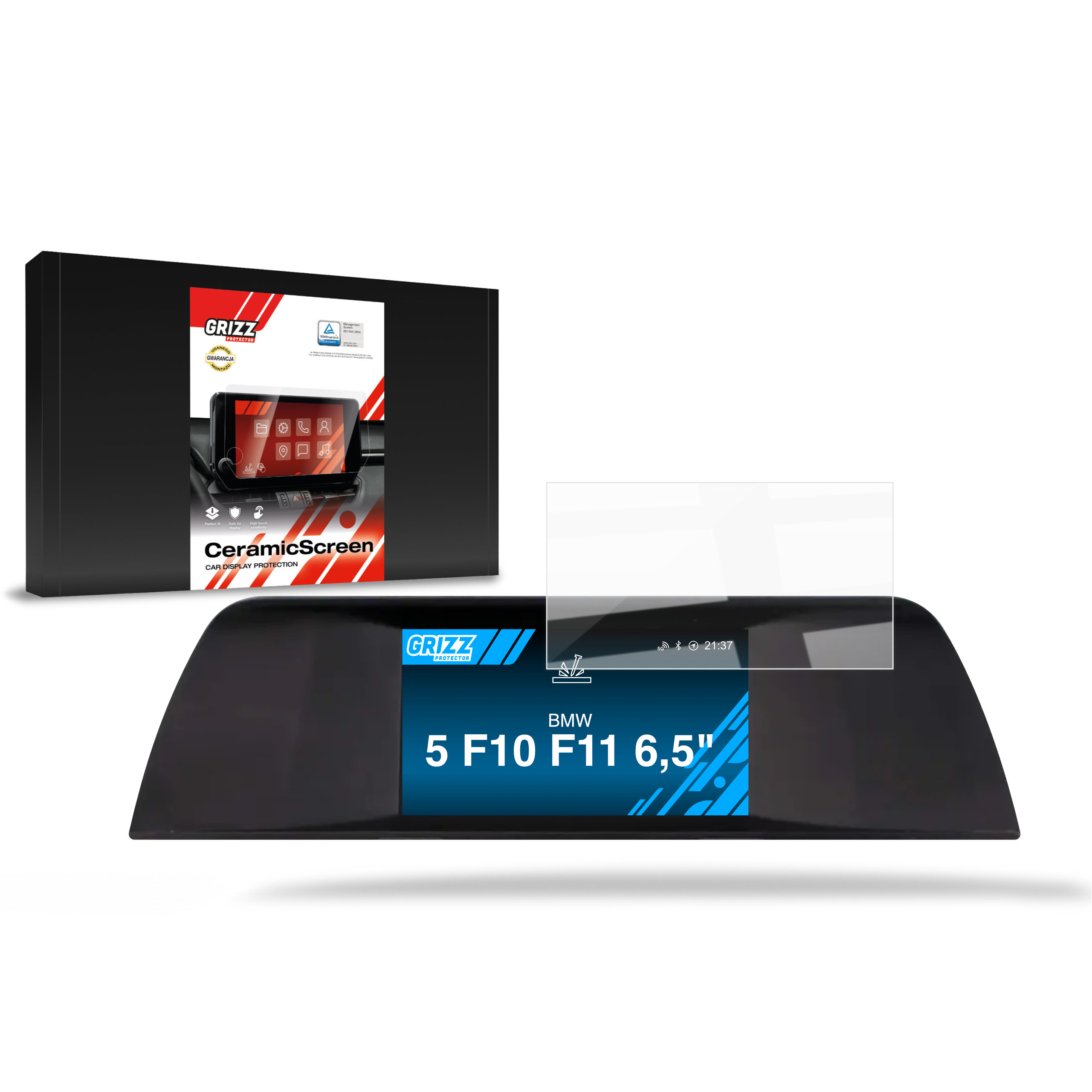 CarDisplay Protection Grizz Keramikfolie für BMW 5 F10 F11 6,5