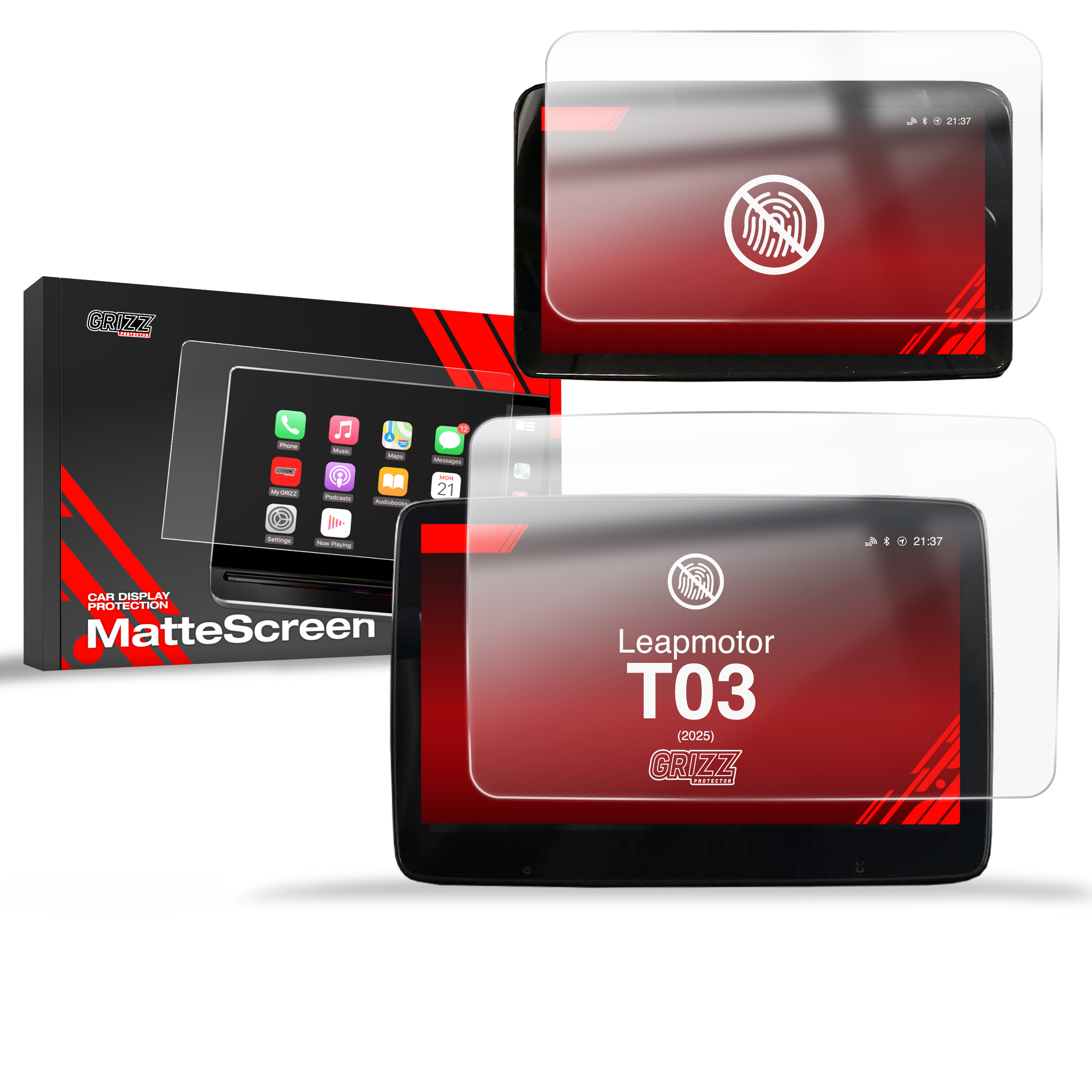 GrizzProtector folie de protecție 2în1 pentru Leapmotor T03 10,1" (2025), mată & anti-amprentă, incl. ambalaj.
