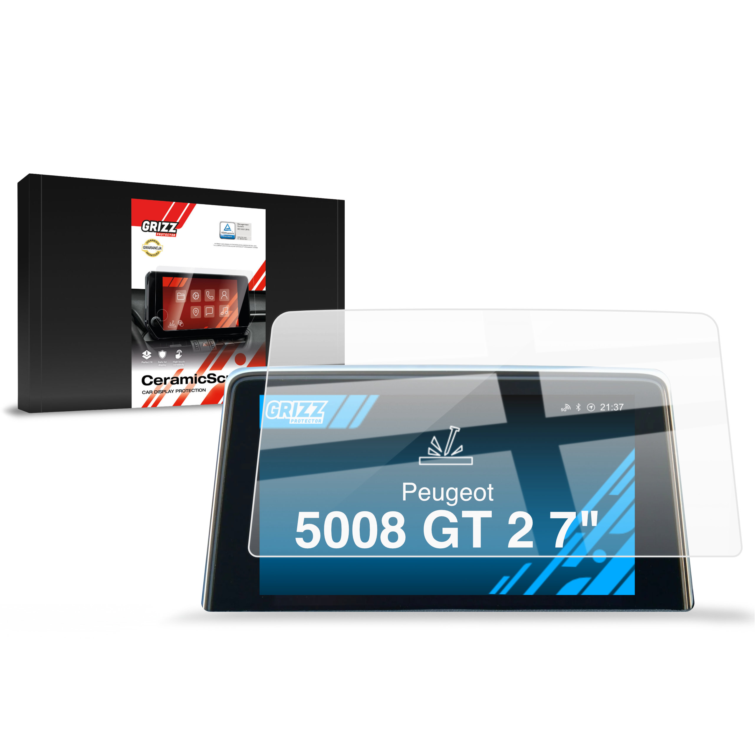 CarDisplay Protection Grizz Keramikfolie für Peugeot 5008 GT 2 (2017-2020)