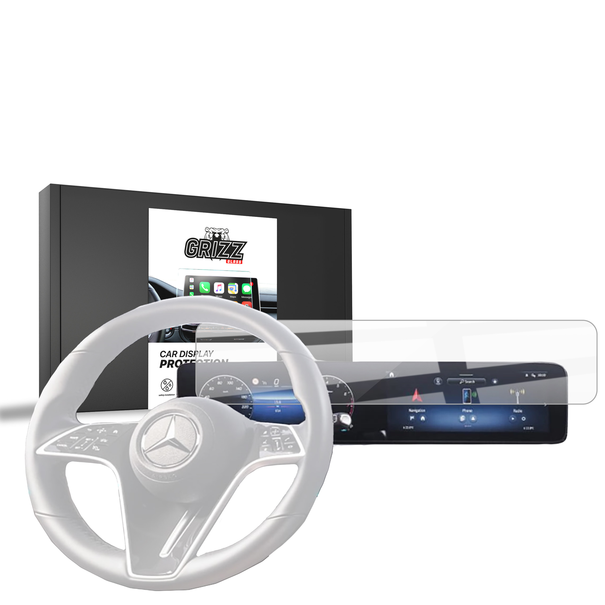 CarDisplay Protection Grizz Keramikfolie für Mercedes EQA (2024-2025)