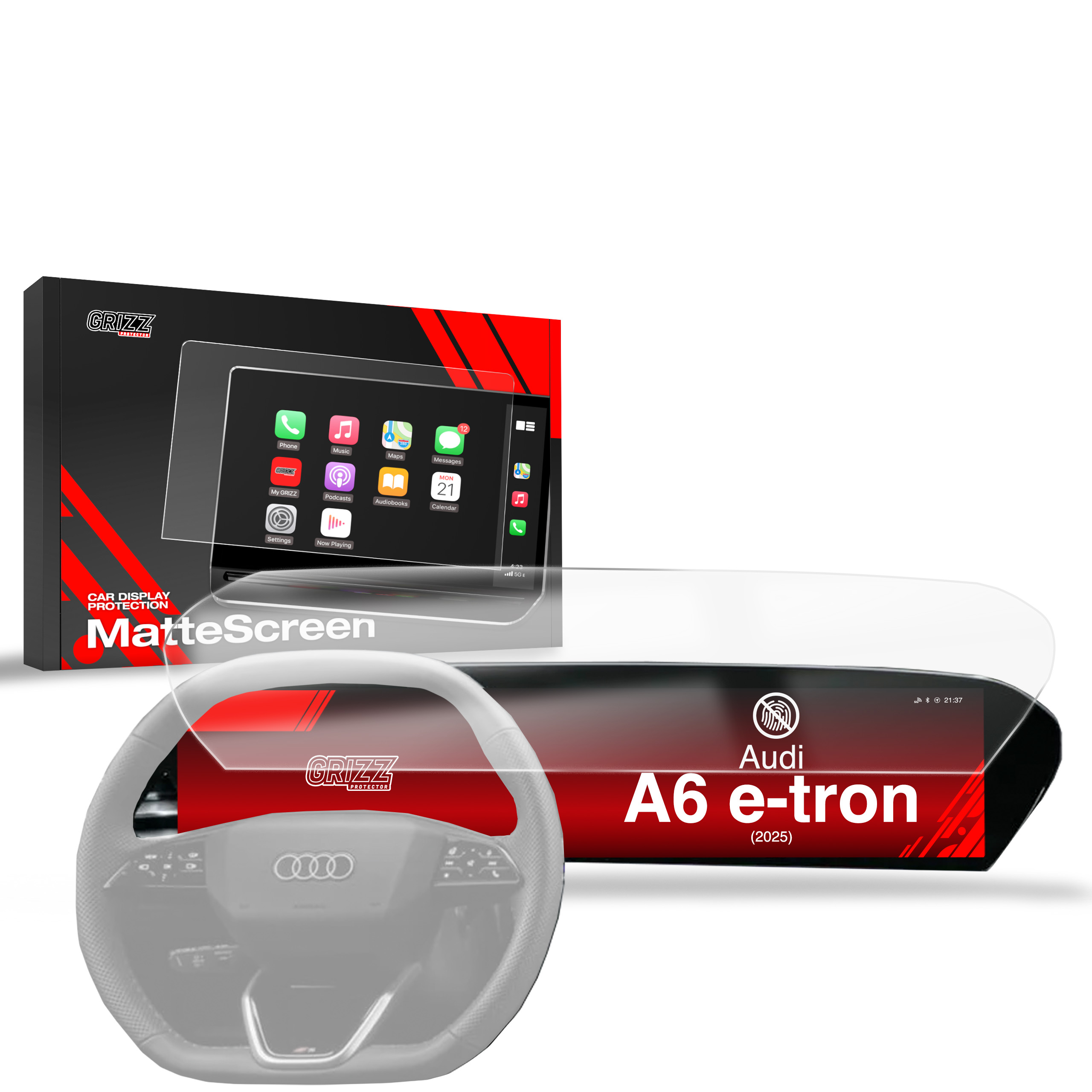 CarDisplay Protection Grizz Mattfolie für Audi A6 e-tron 14,5