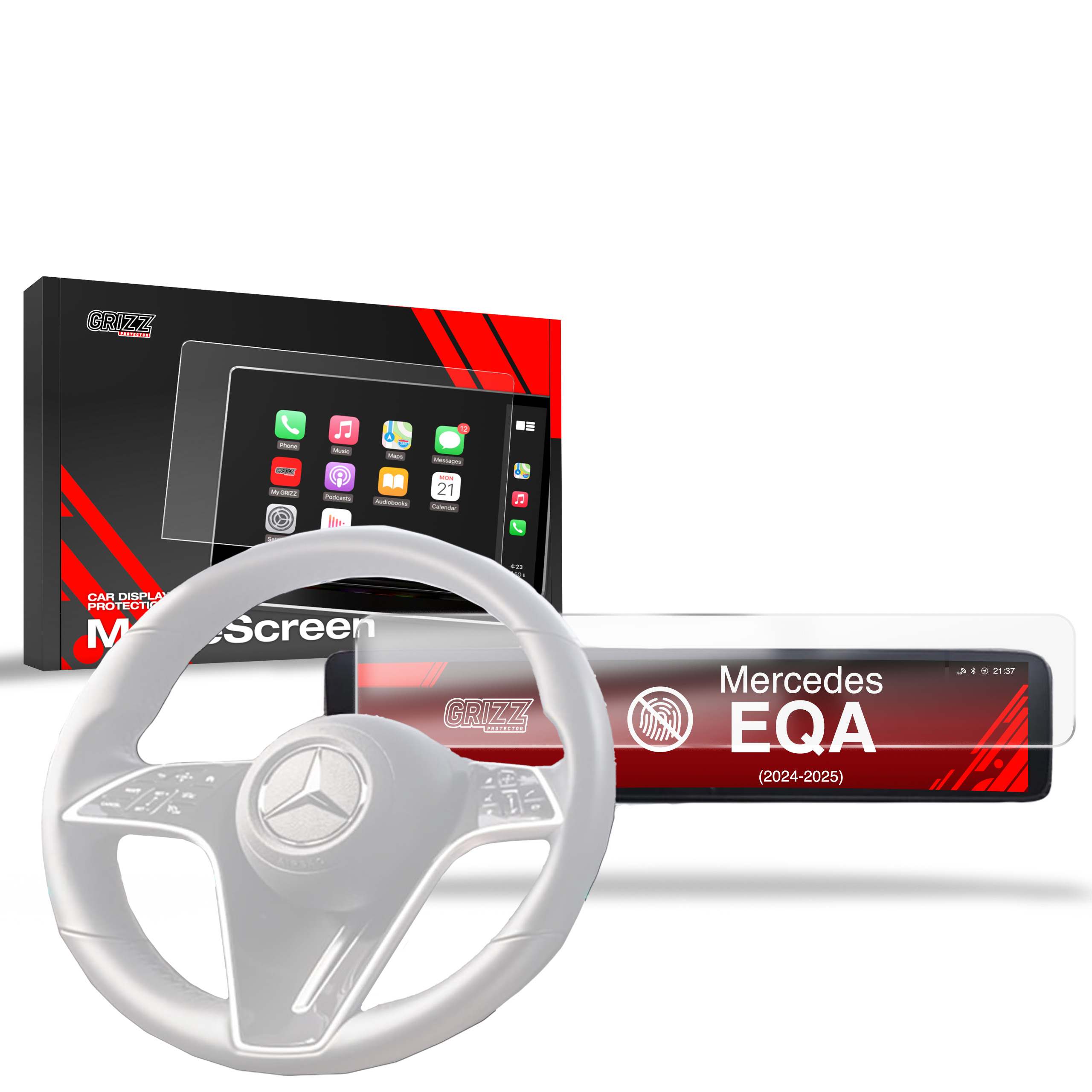 CarDisplay Protection Grizz Mattfolie für Mercedes EQA (2024-2025)