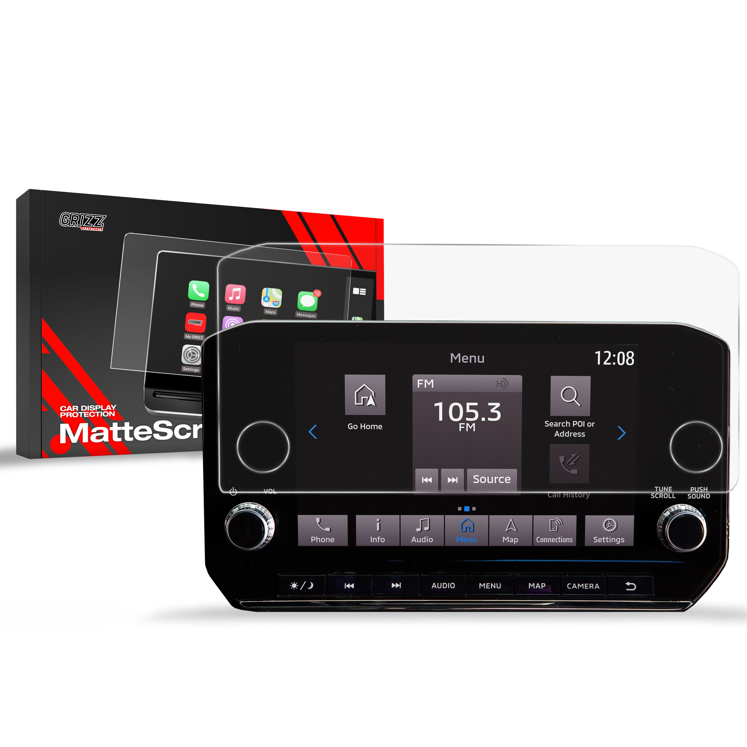 CarDisplay Protection Grizz Mattfolie für Mitsubishi Outlander 4 (2021-2024)