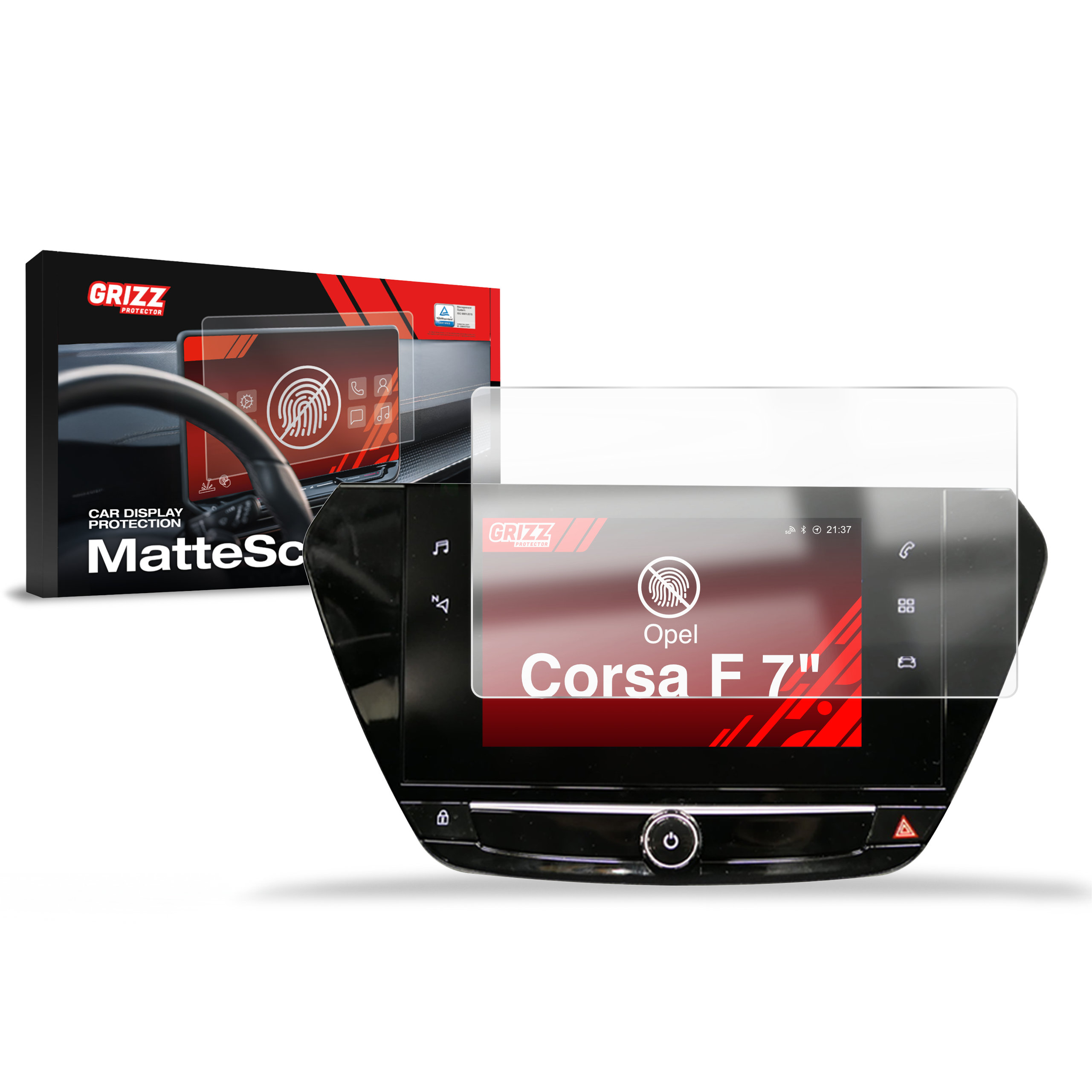 CarDisplay Protection Grizz Mattfolie für Opel Corsa F 7