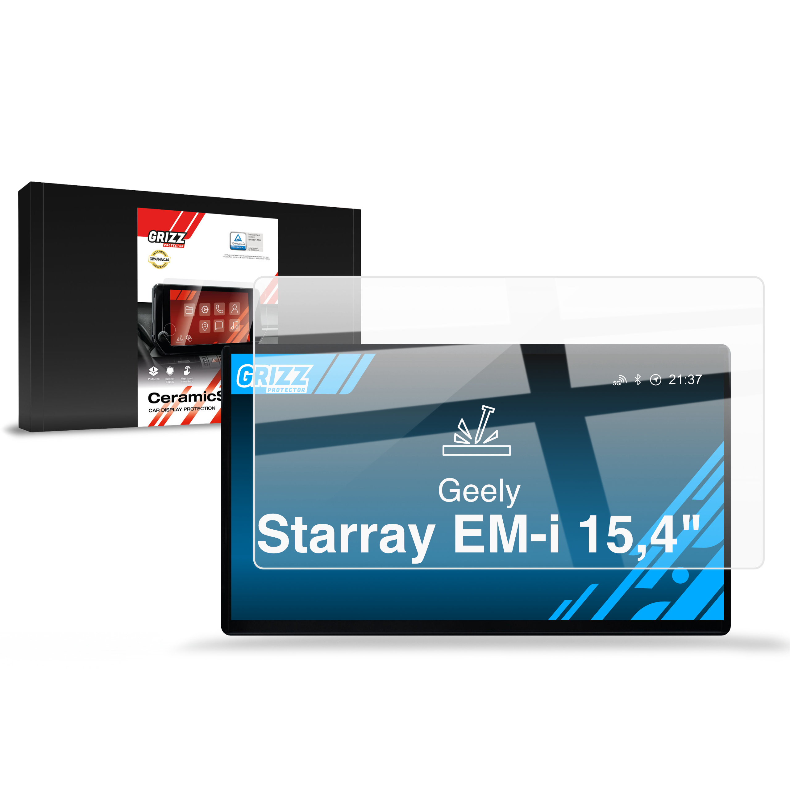 CarDisplay Protection Grizz Keramikfolie für Geely Starray EM-i 15,4
