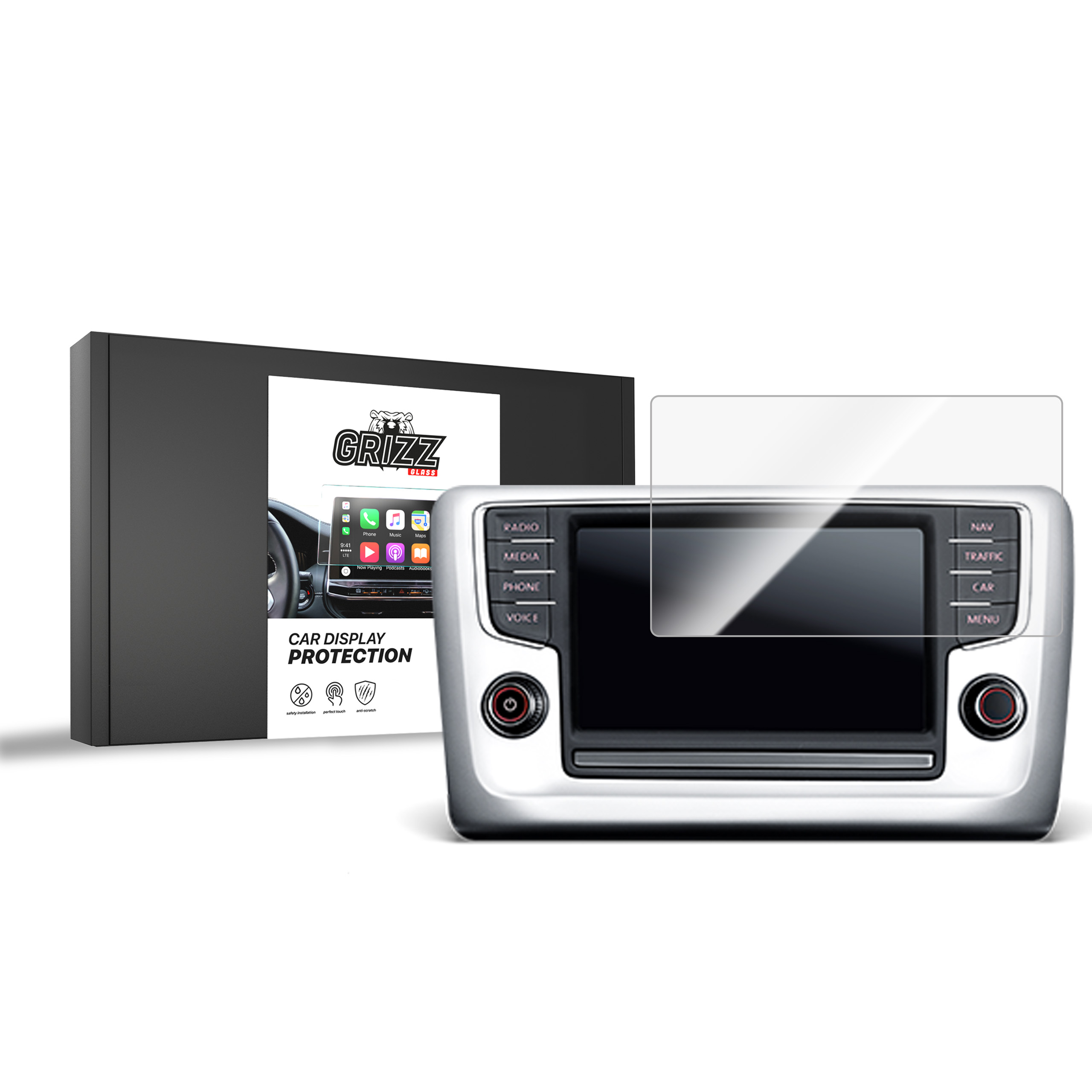 CarDisplay Protection Grizz Keramikfolie für Volkswagen Golf 6 Discover Media 2 gen.