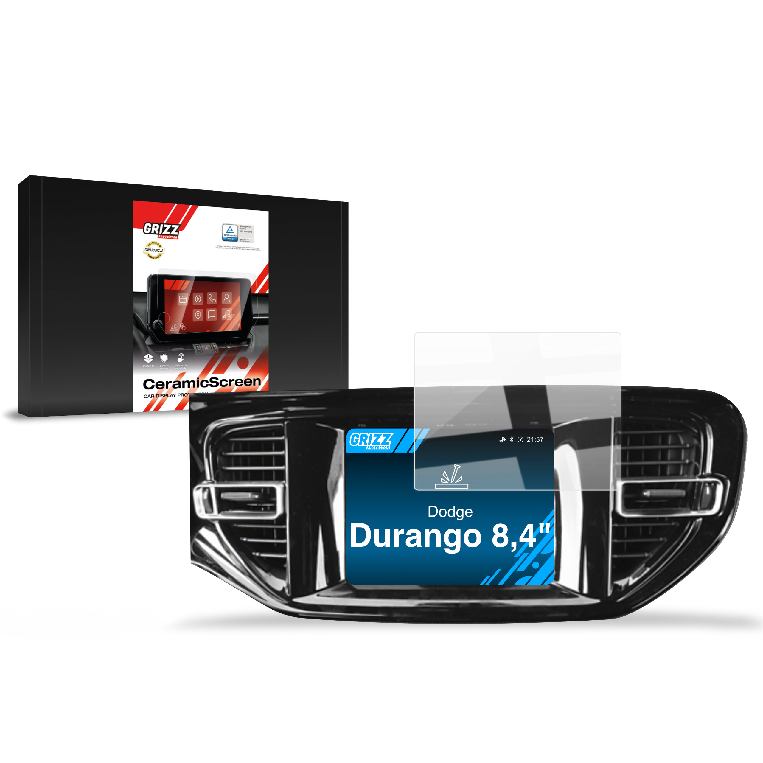 CarDisplay Protection Grizz Keramikfolie für Dodge Durango (2020-2024)