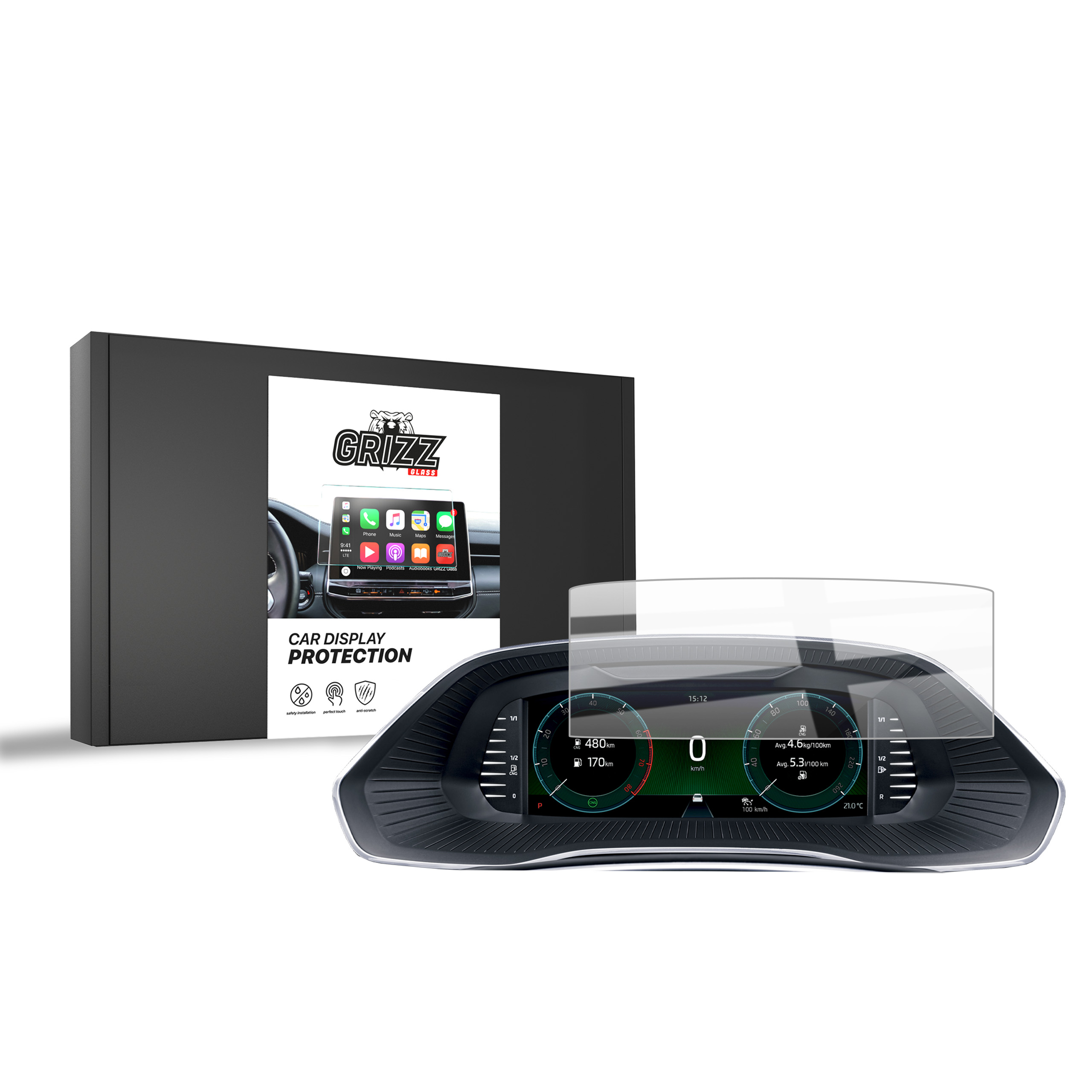 Folia ceramiczna Grizz Protector do Skoda Karoq Virtual Cockpit 10,25 (2021-2025)