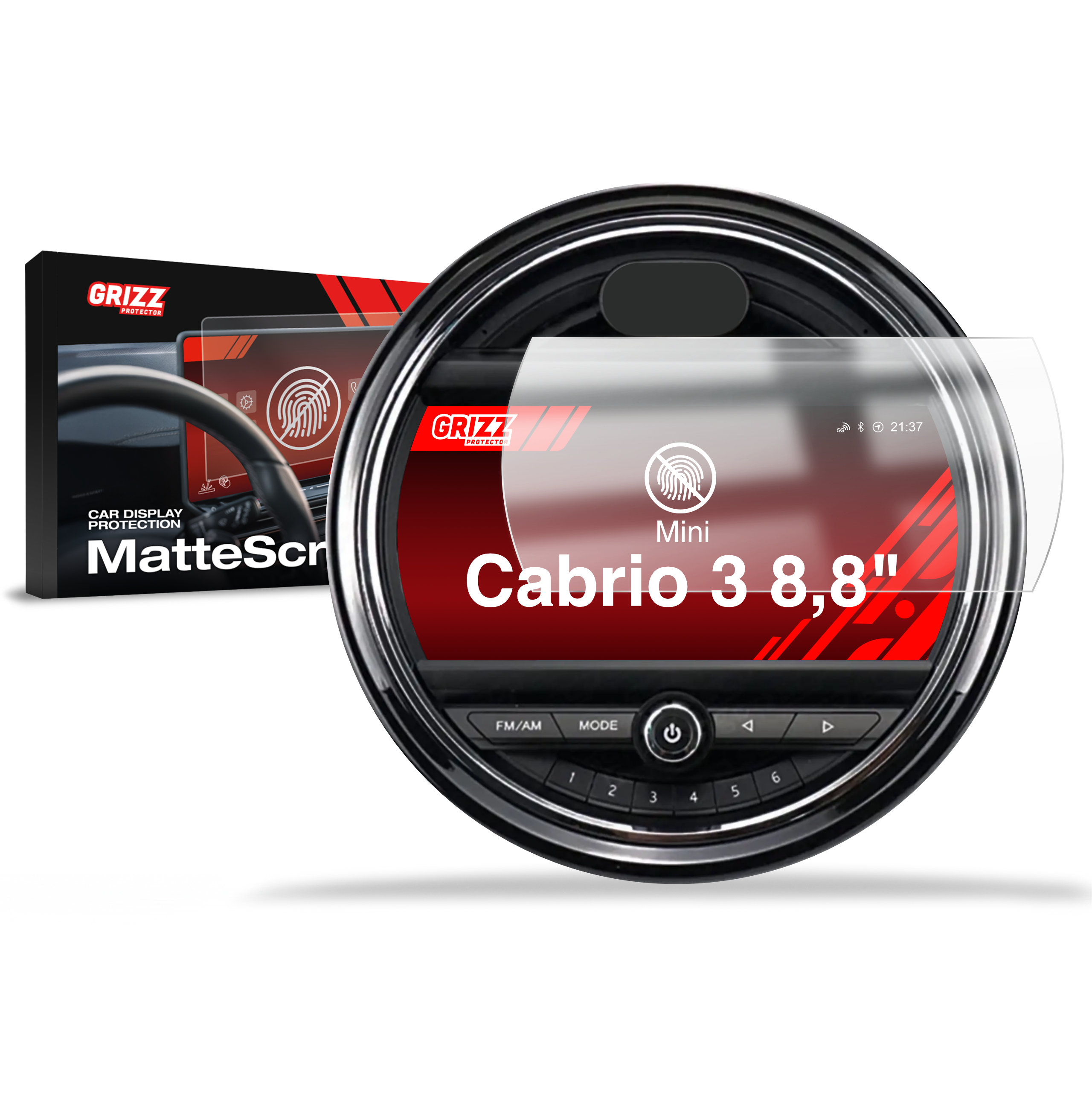 CarDisplay Protection Grizz Mattfolie für Mini Cabrio 3 (2016-2023)
