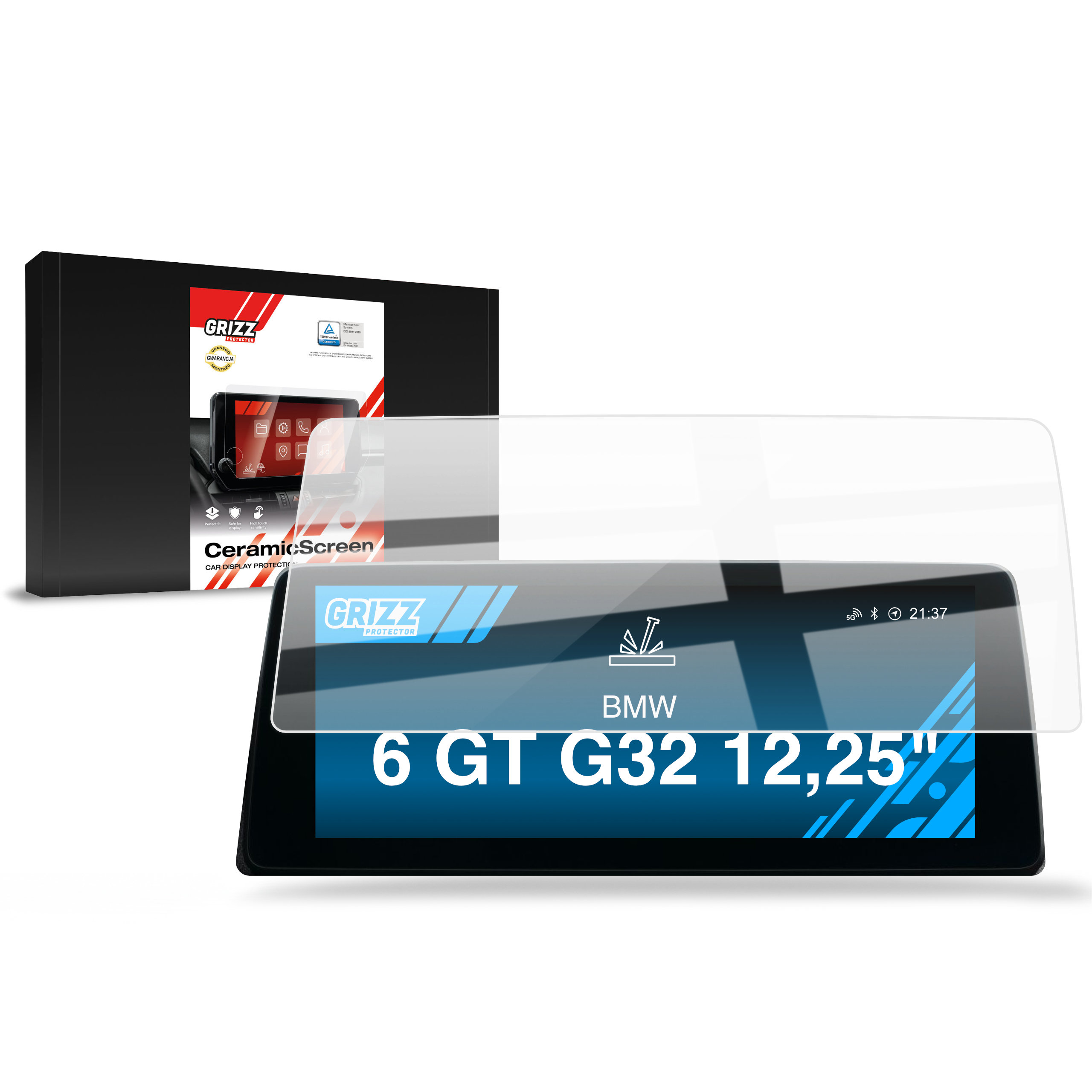 CarDisplay Protection Grizz Keramikfolie für BMW 6 GT G32 12,25