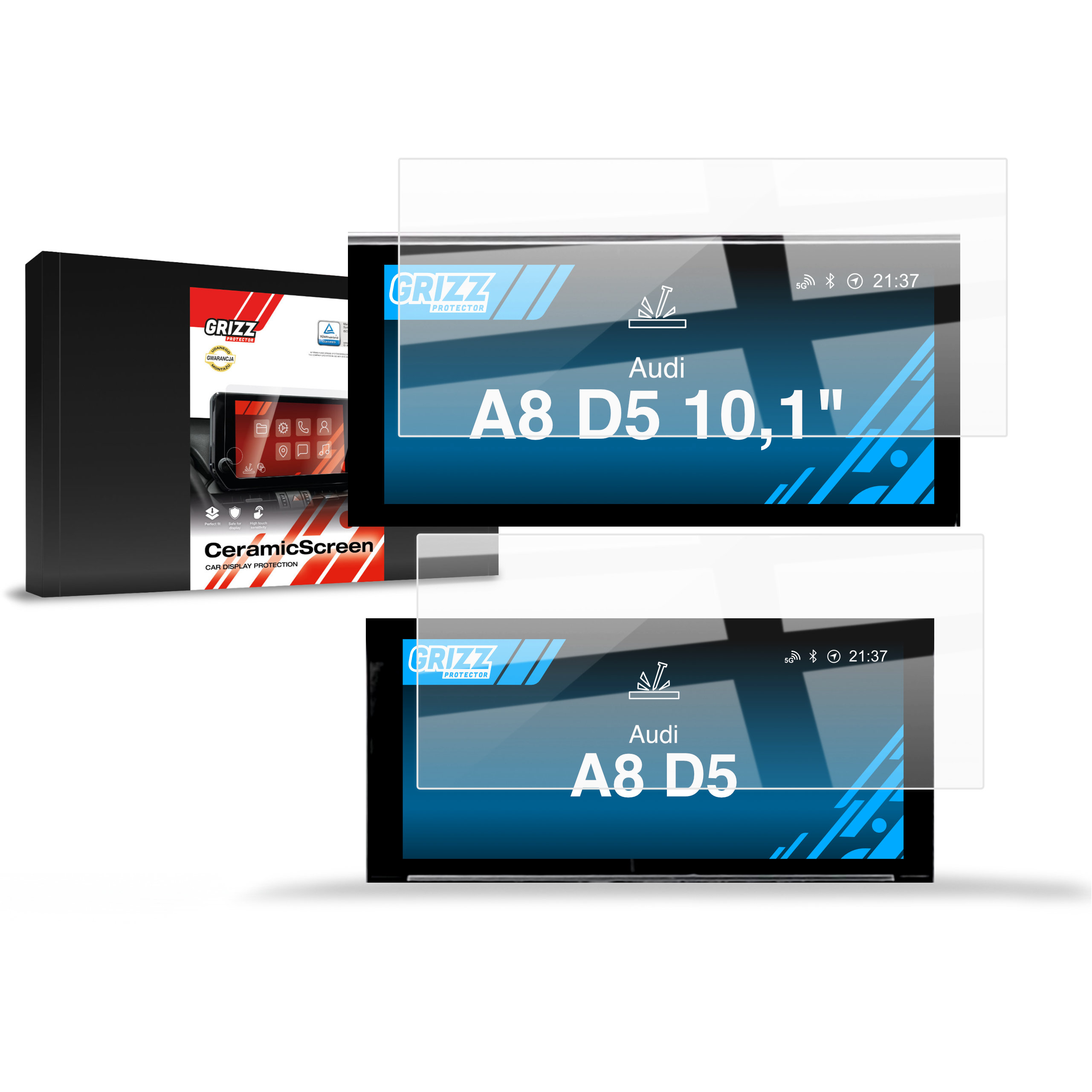 CarDisplay Protection Grizz Keramikfolie für Audi A8 D5 (2017-2021)