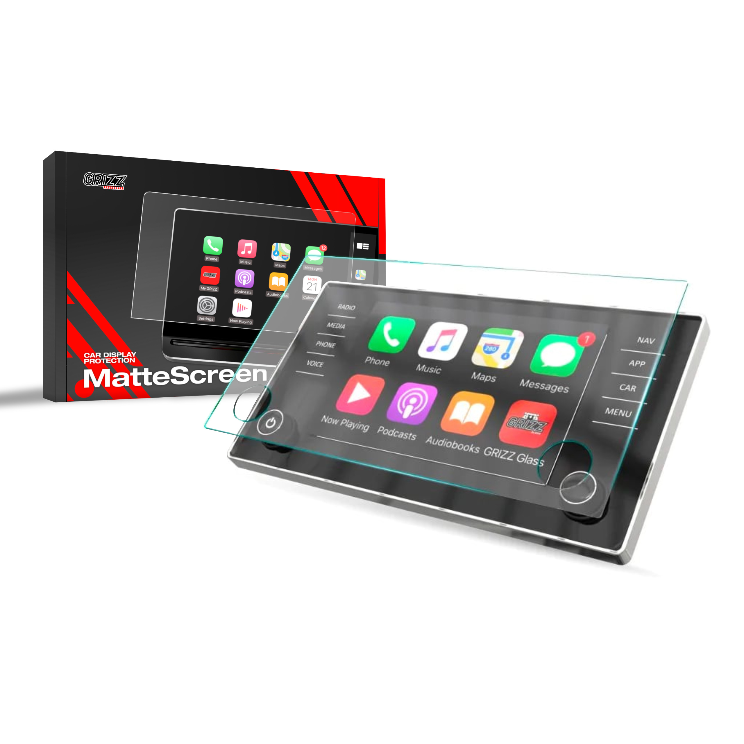 CarDisplay Protection Grizz Mattfolie für Skoda Kodiaq 8
