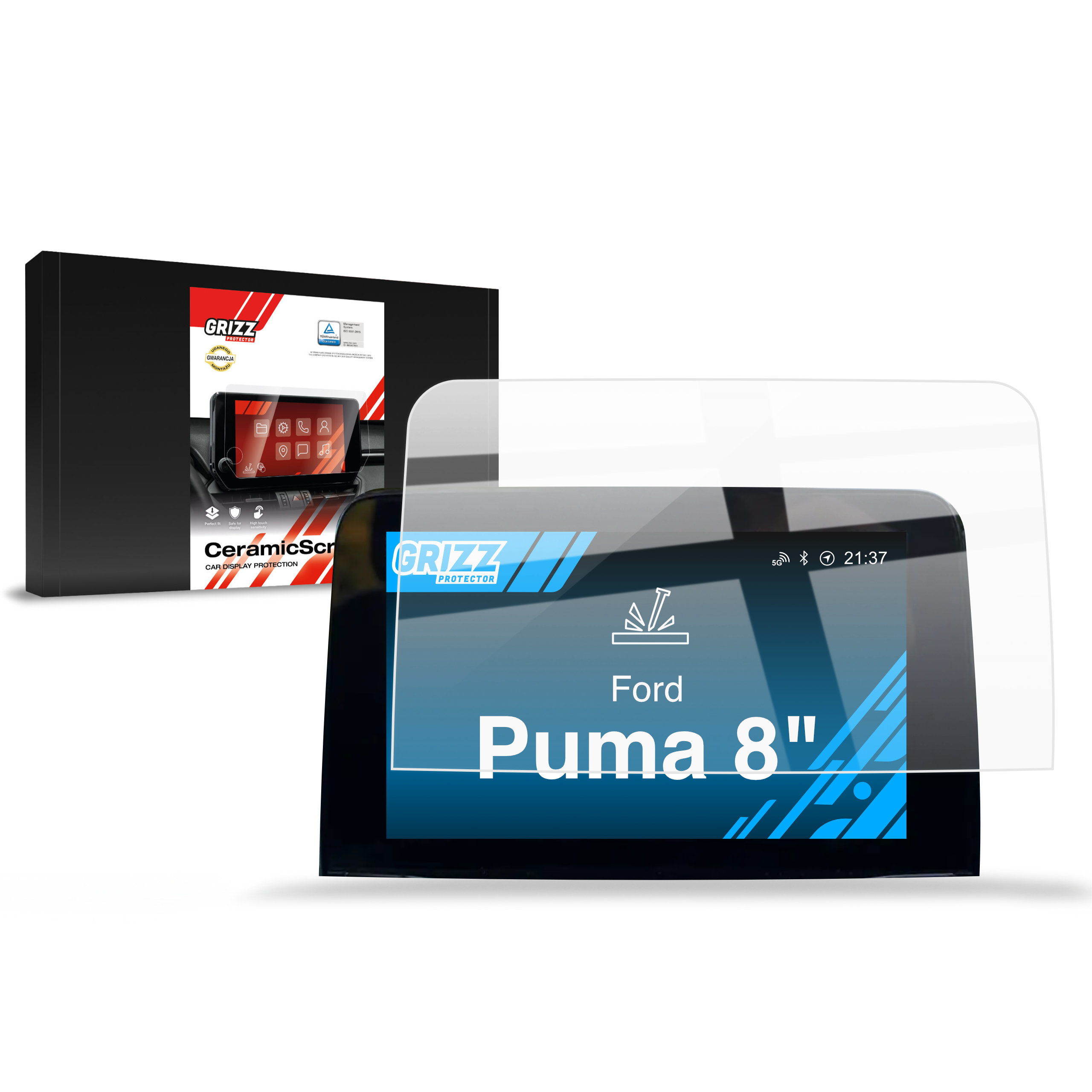 CarDisplay Protection Grizz Keramikfolie für Ford Puma (2019-)