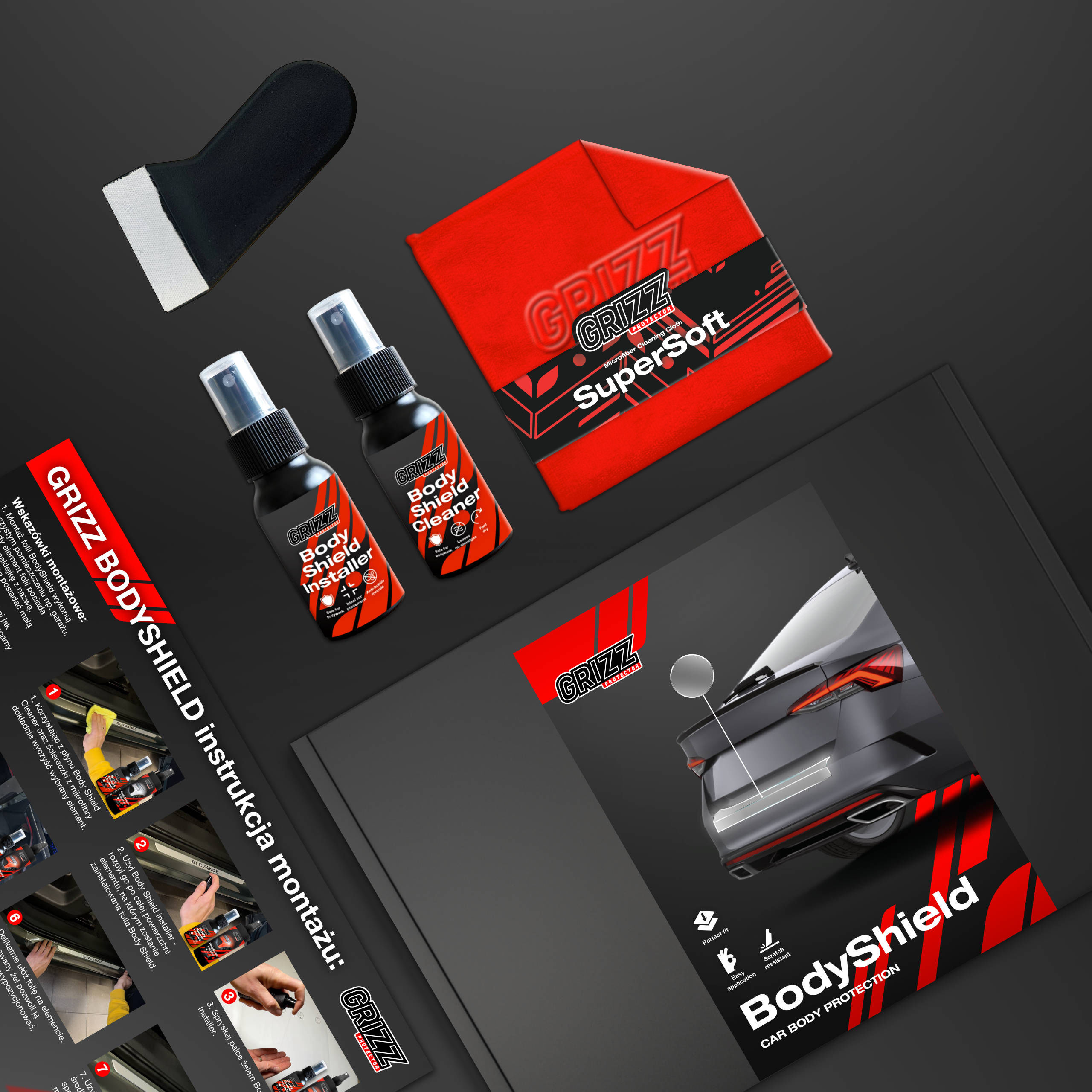 GrizzProtector Schutzfolie für Ladekante BMW X3 F25 (2010-2014) – incl. spray, cloth, applicator & instructions.