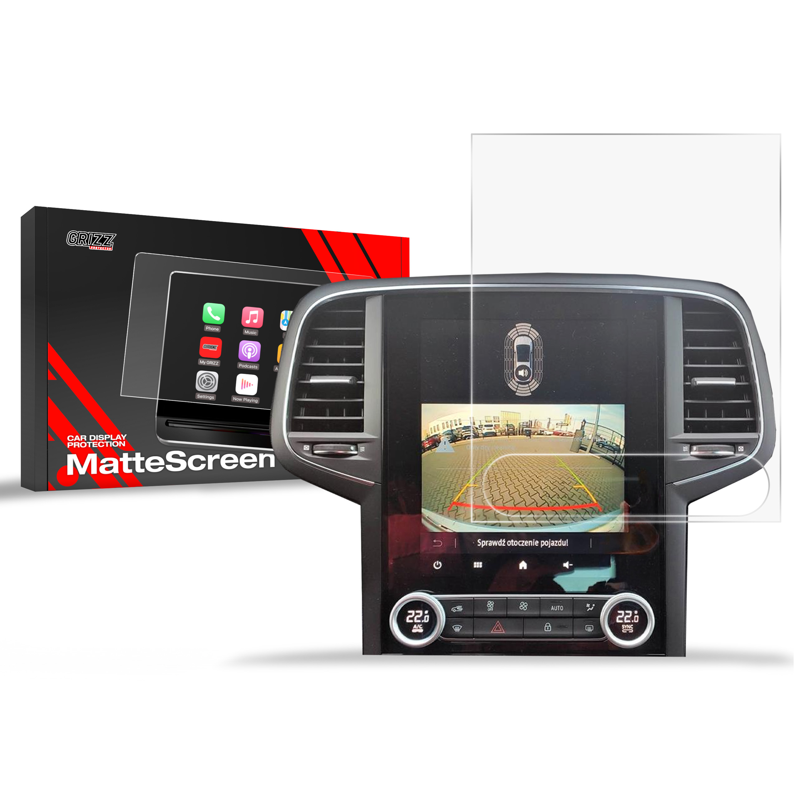 CarDisplay Protection Grizz Mattfolie für Renault Talisman 9,3