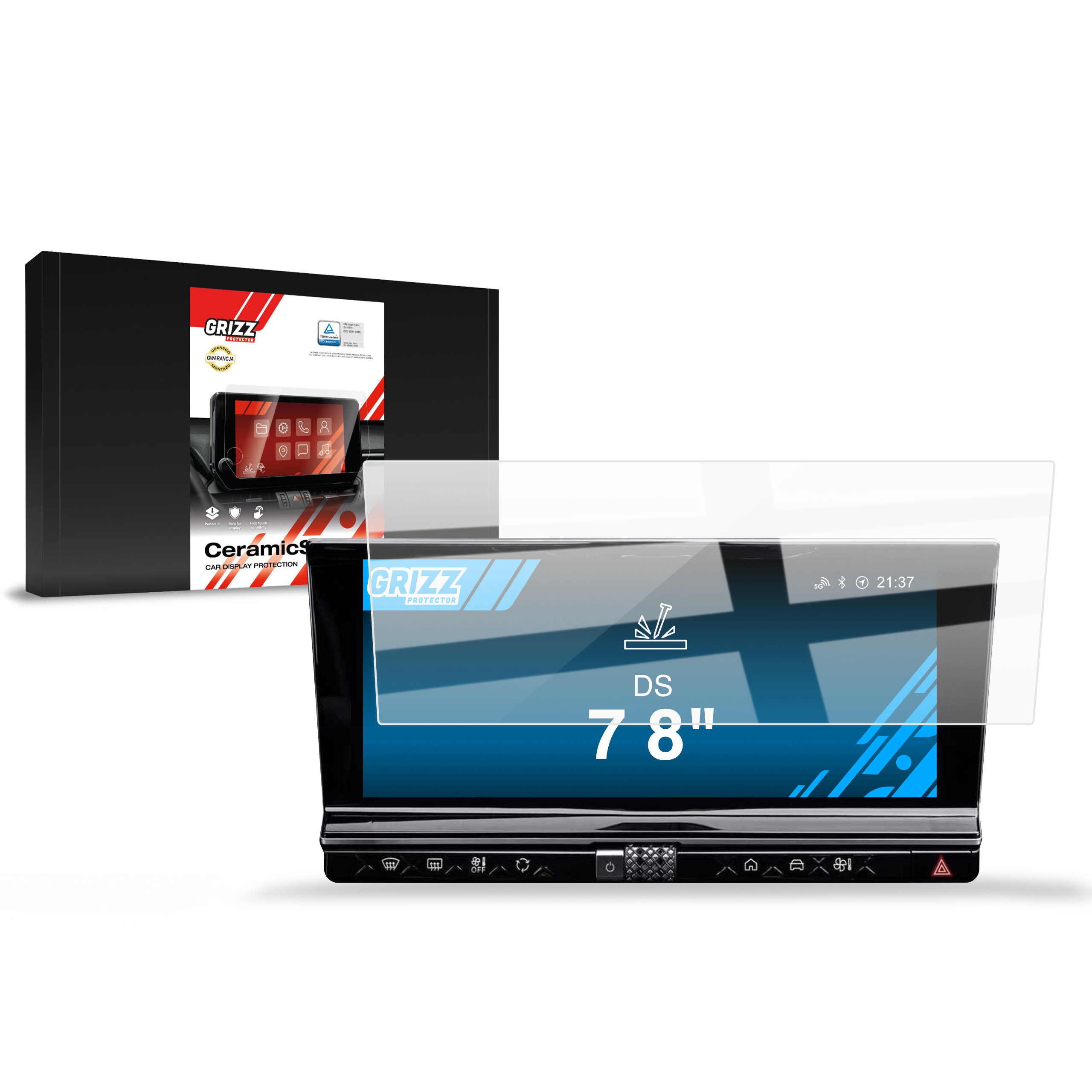 CarDisplay Protection Grizz Keramikfolie für DS7 (2017-2022)