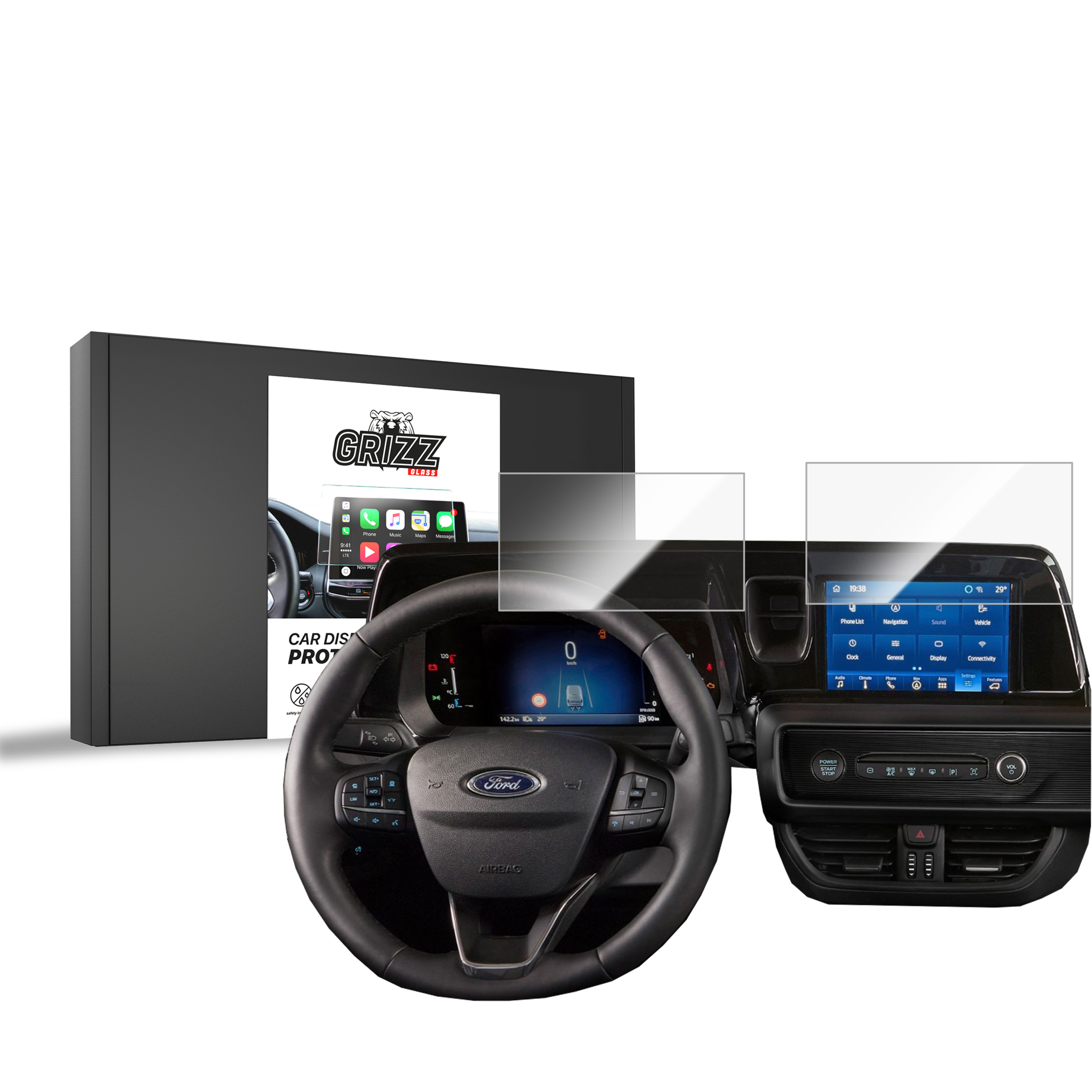 CarDisplay Protection Grizz Keramikfolie für Ford Courier 8