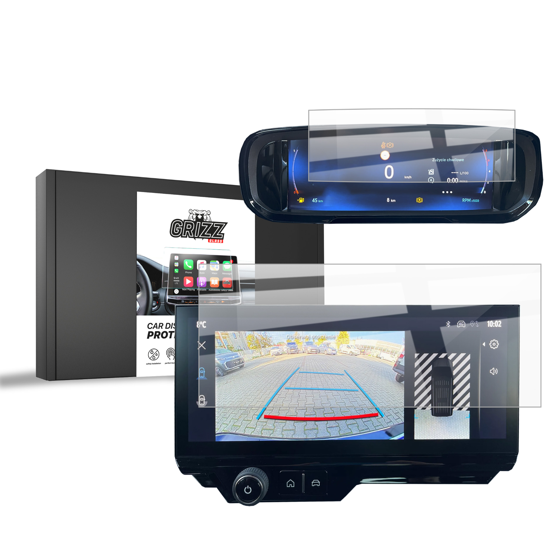 CarDisplay Protection Grizz Keramikfolie für Fiat Doblo 3 10