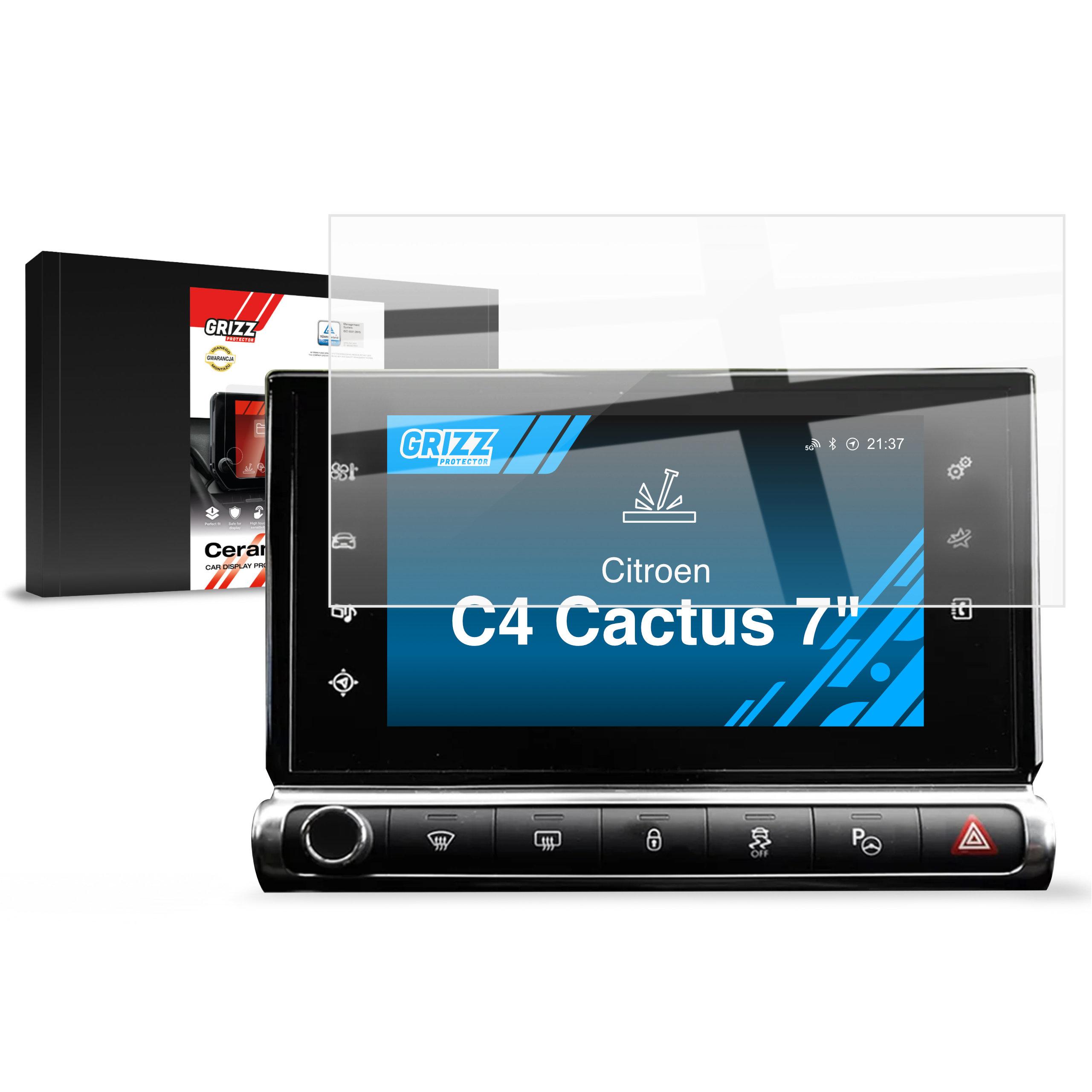 CarDisplay Protection Grizz Keramikfolie für Citroen C4 Cactus (2014-2024)