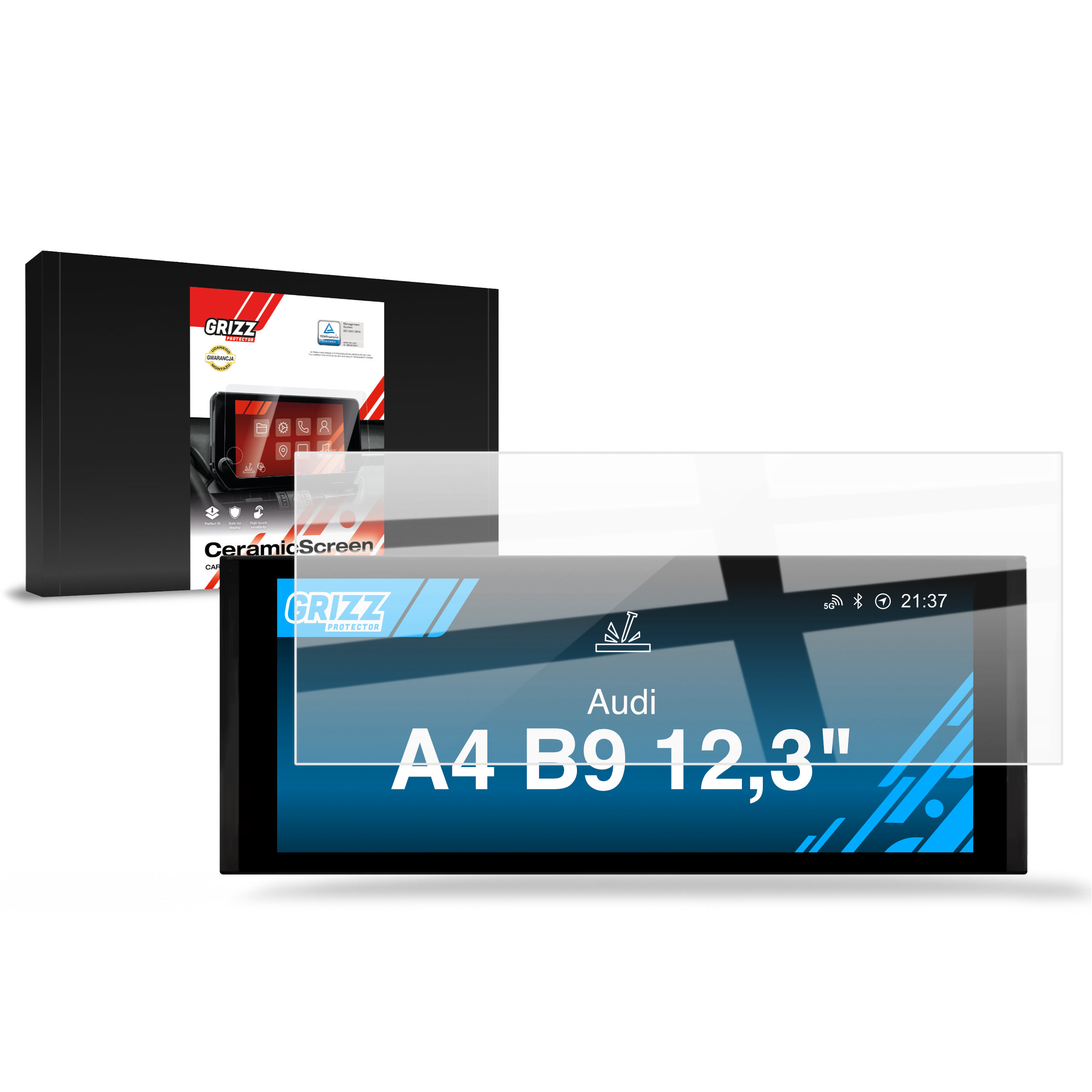 Folia ceramiczna Grizz Protector do Audi A4 B9 Android Radio 12,3