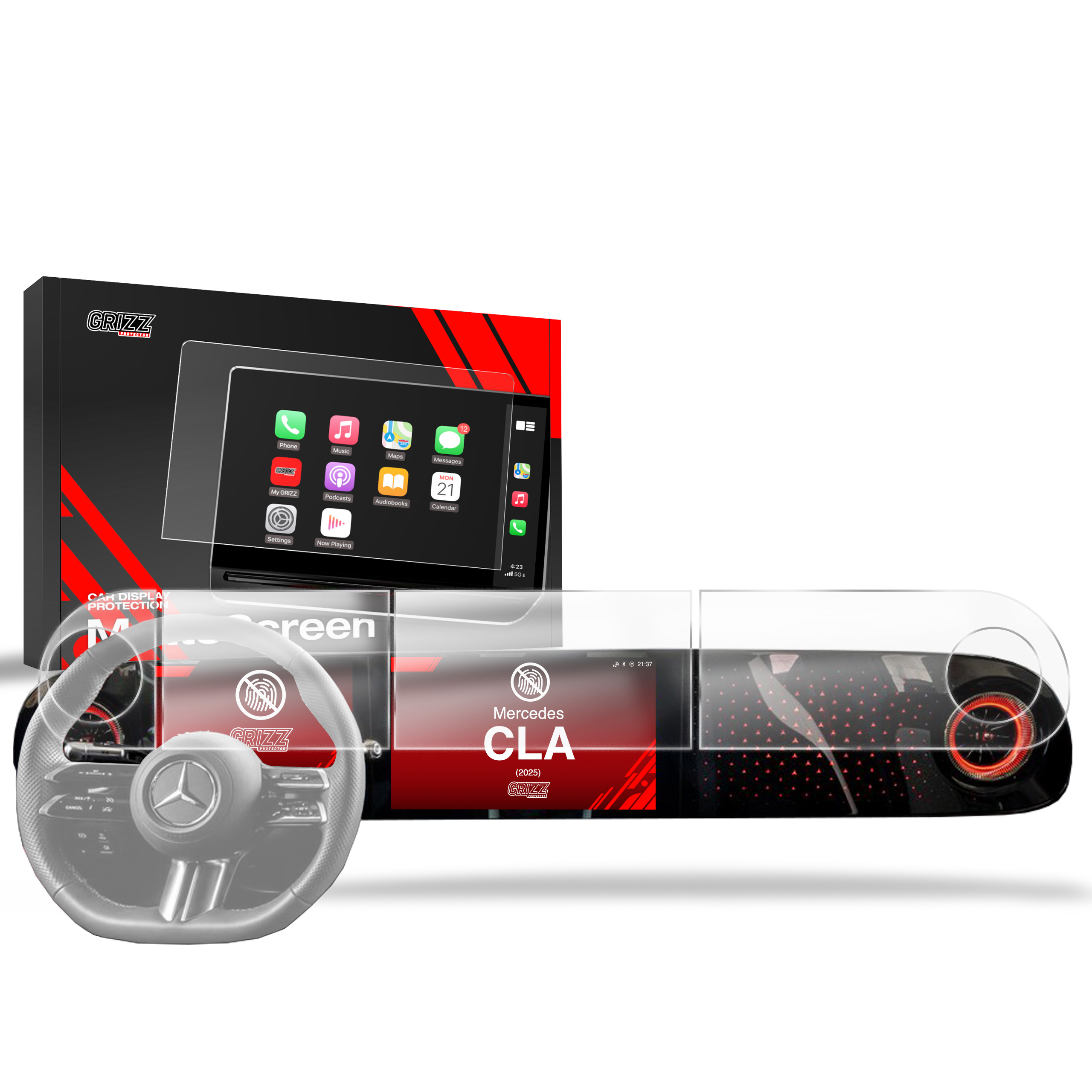 CarDisplay Protection Grizz Mattfolie für Mercedes-Benz CLA 14
